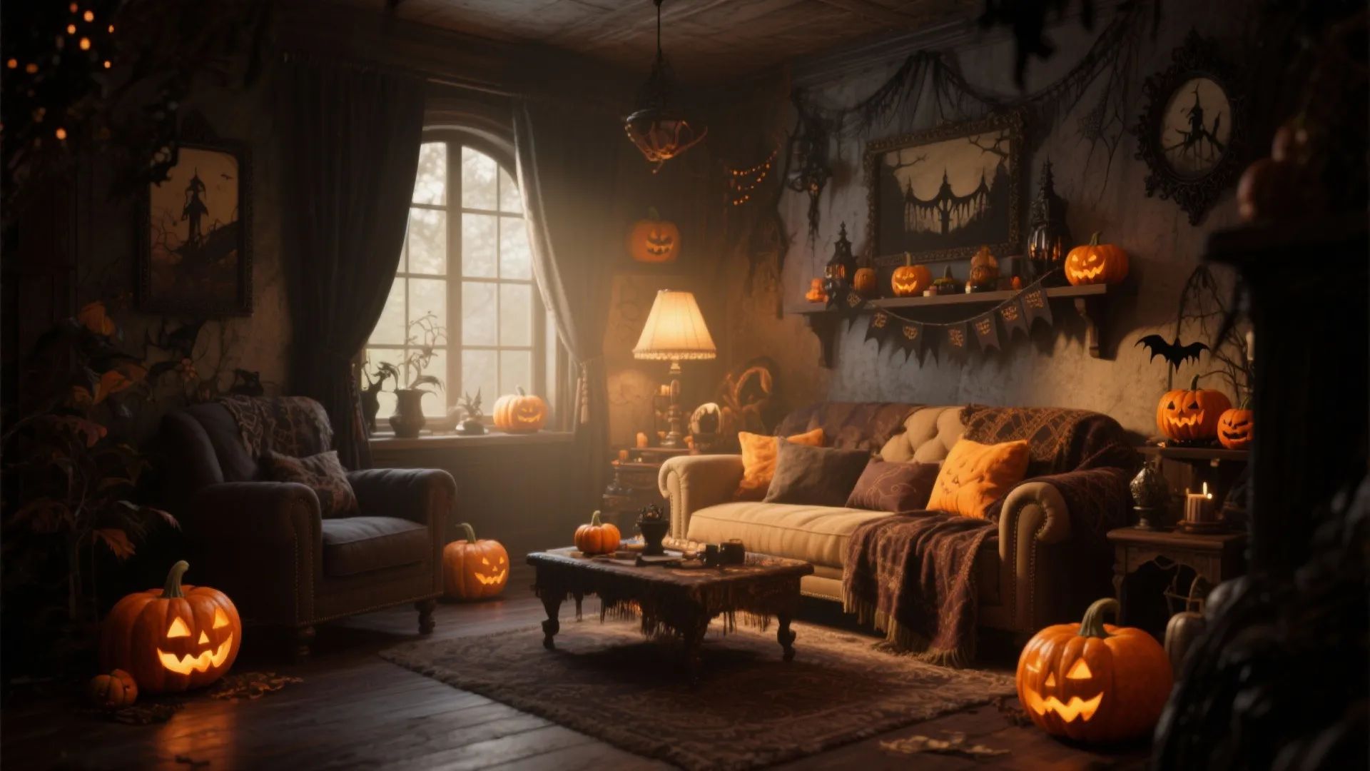 10 Halloween Living Room Ideas for Creative Spooky Vibes: Bring a stylish, spooky atmosphere to your living room with these 10 expert-approved Halloween ideas