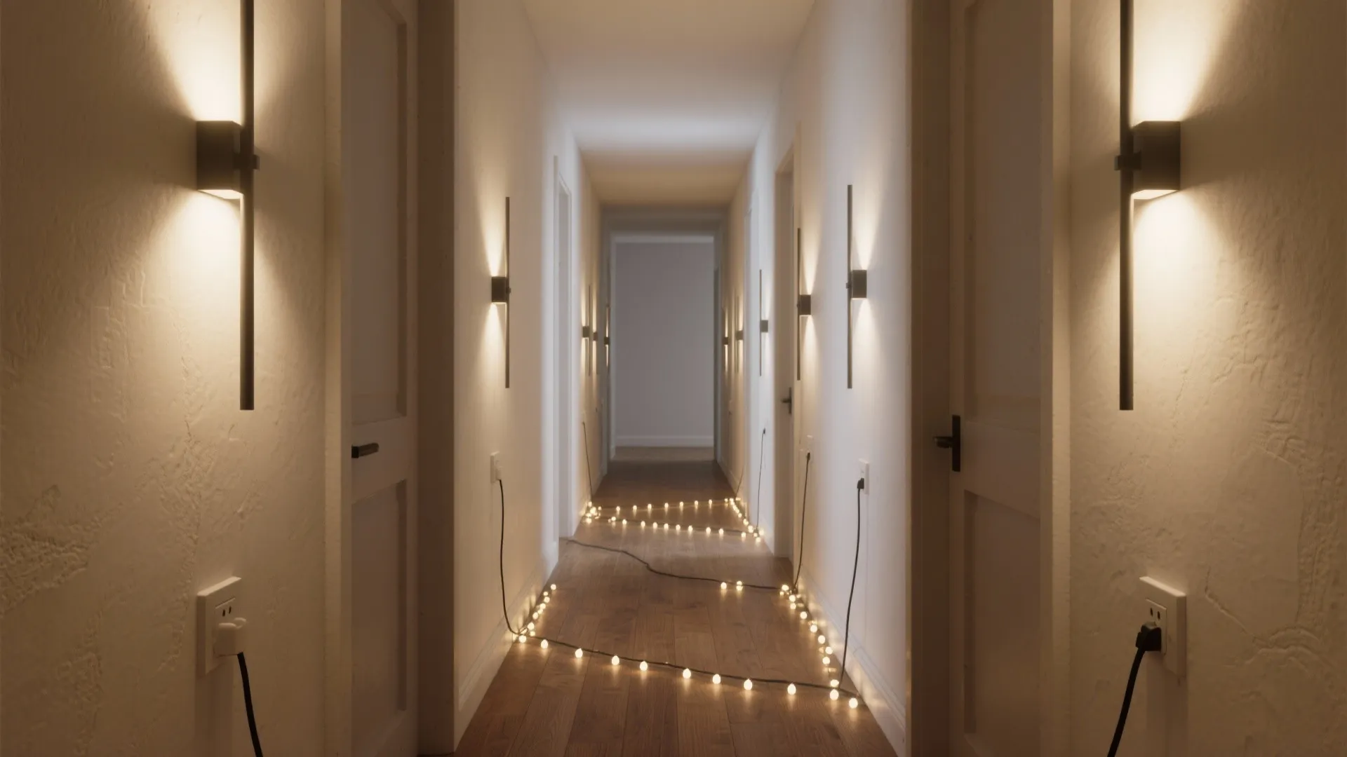 3. Accent light in hallways with night outlet