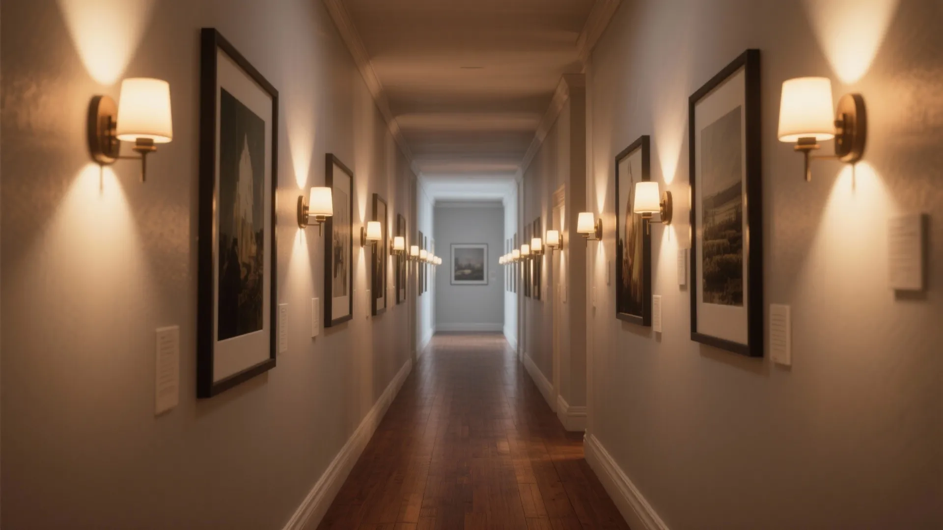 2. Accent lighting for narrow hallways