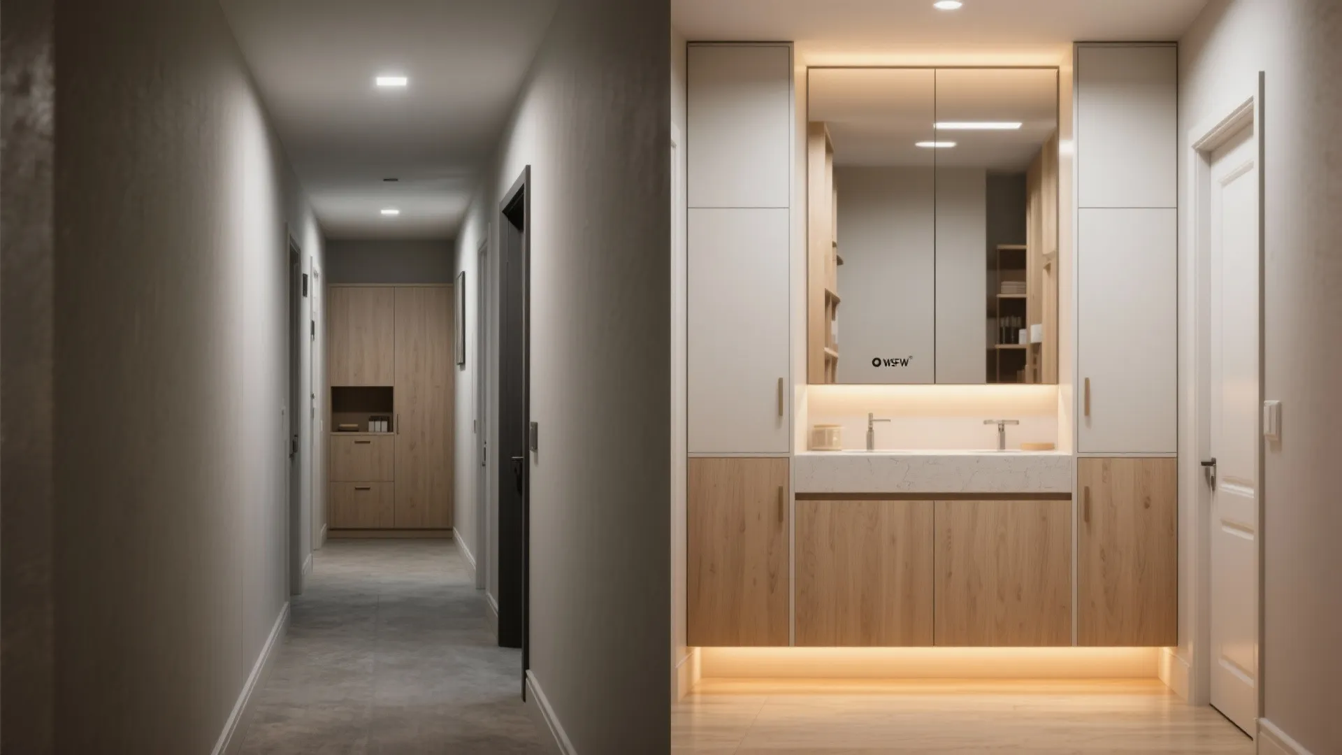 Mirror-front doors that double the light