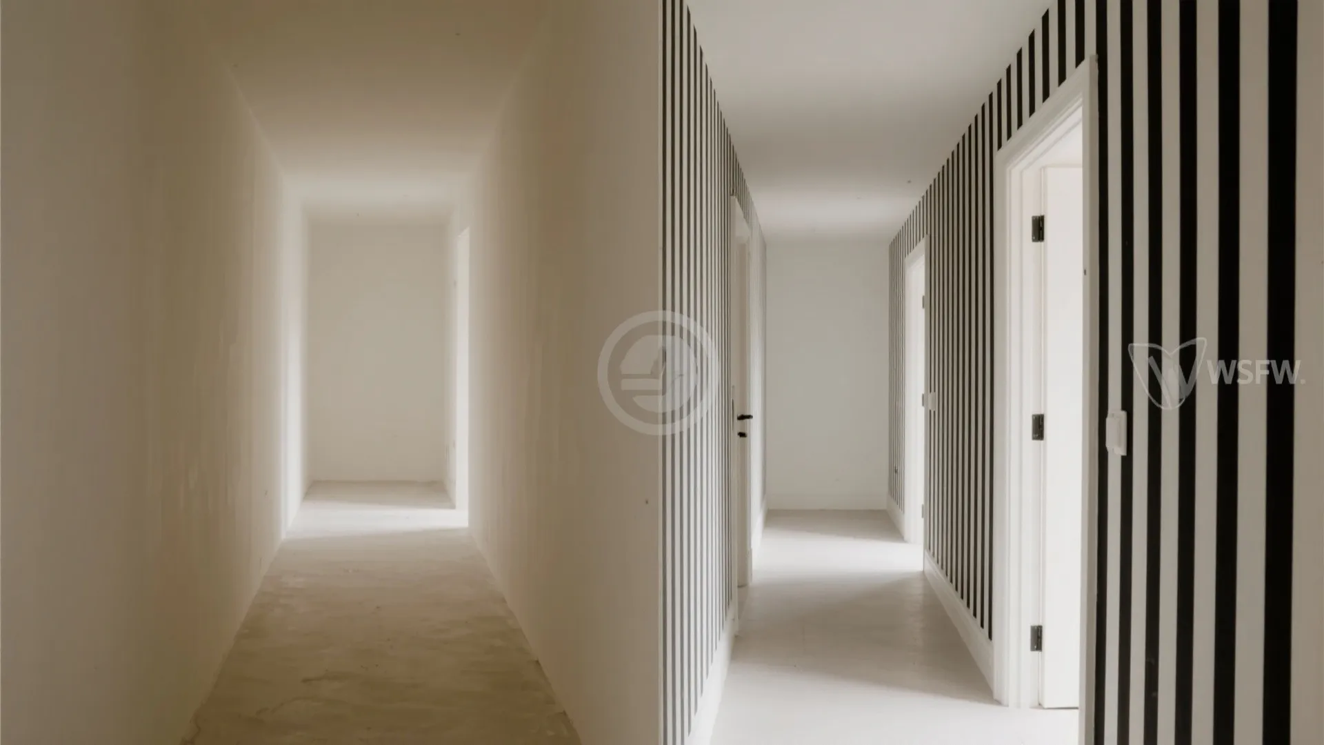 Graphic B&W Stripes for Height Illusion