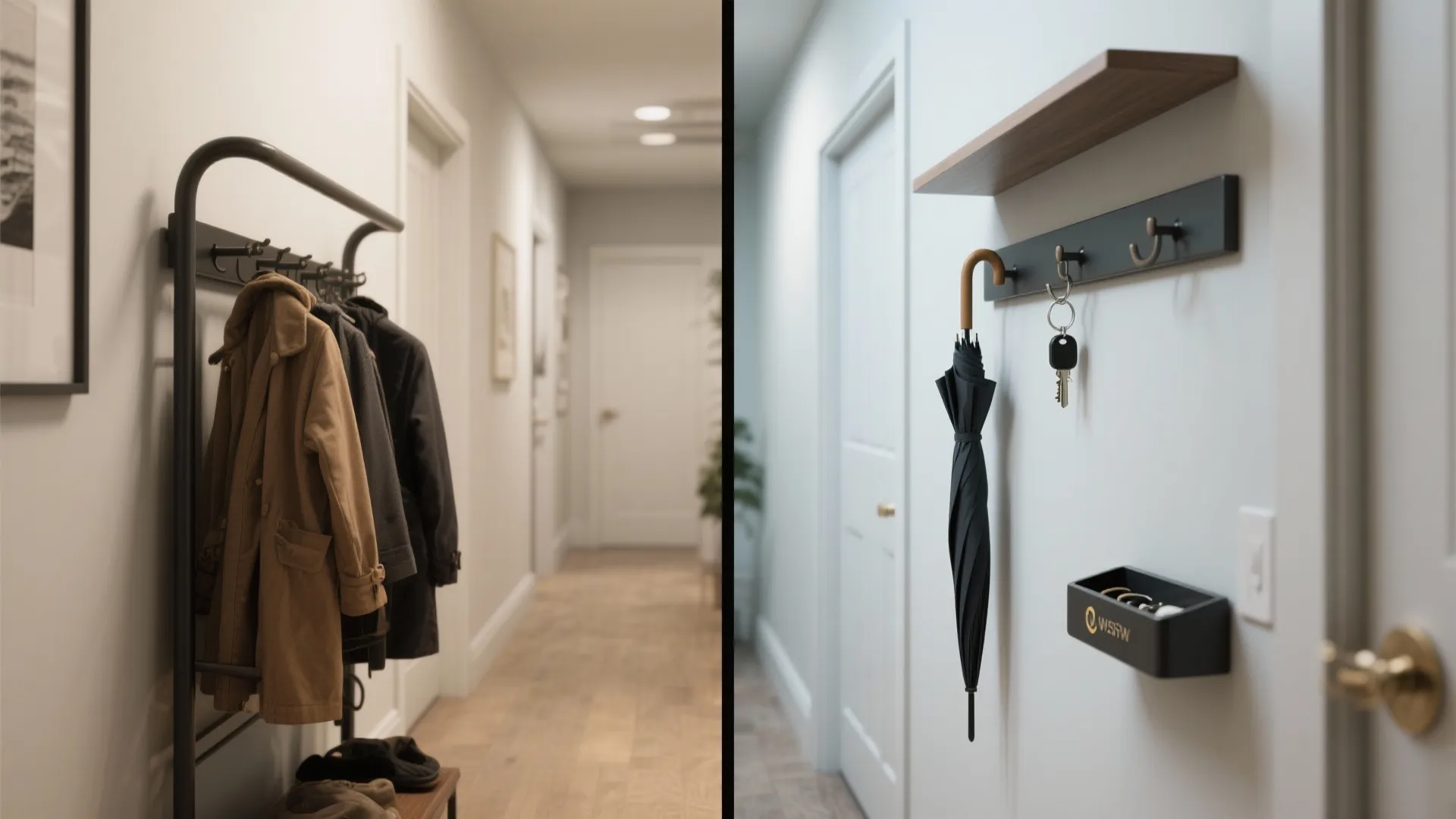 Real-life mini case: turning a cluttered hallway into a calm entry