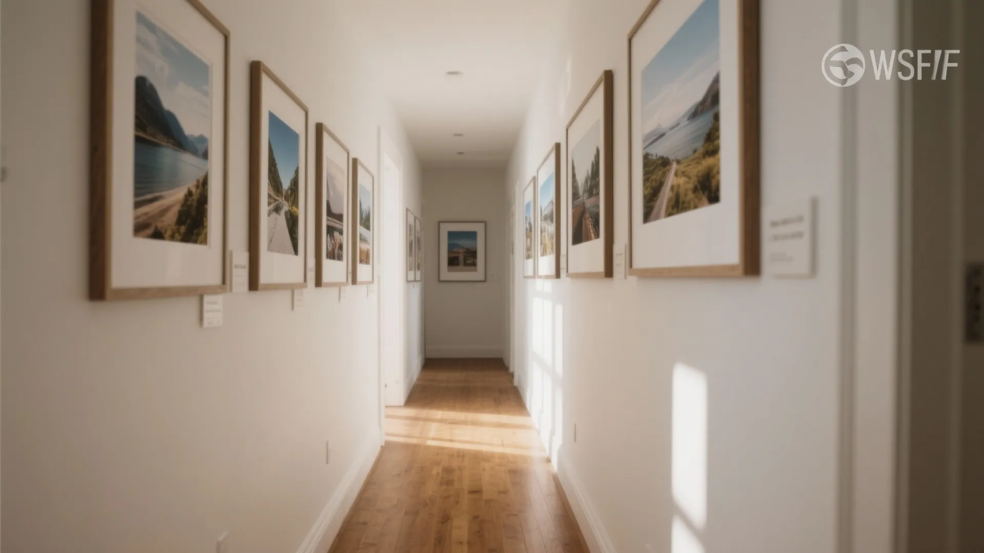 Gallery wall with personal photos