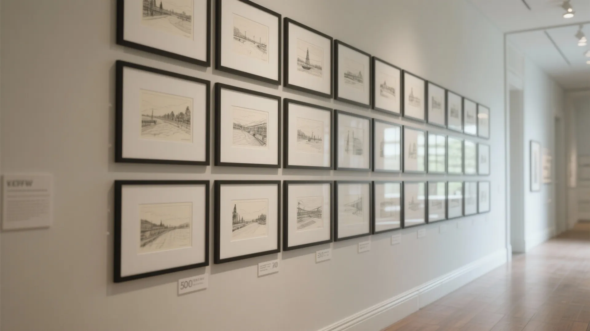 3) Curated Gallery Wall with Consistent Frames