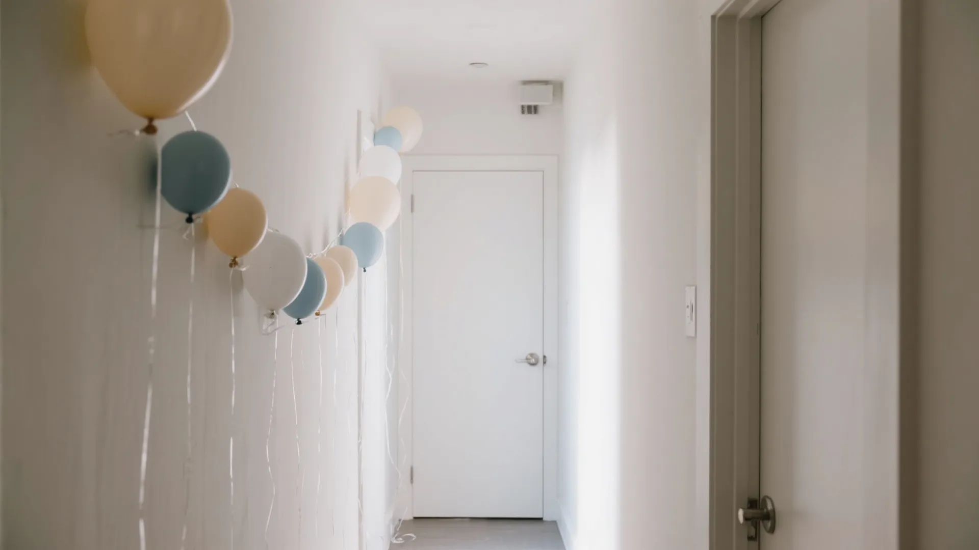 Minimalist Balloon Garland for Tight Hallways