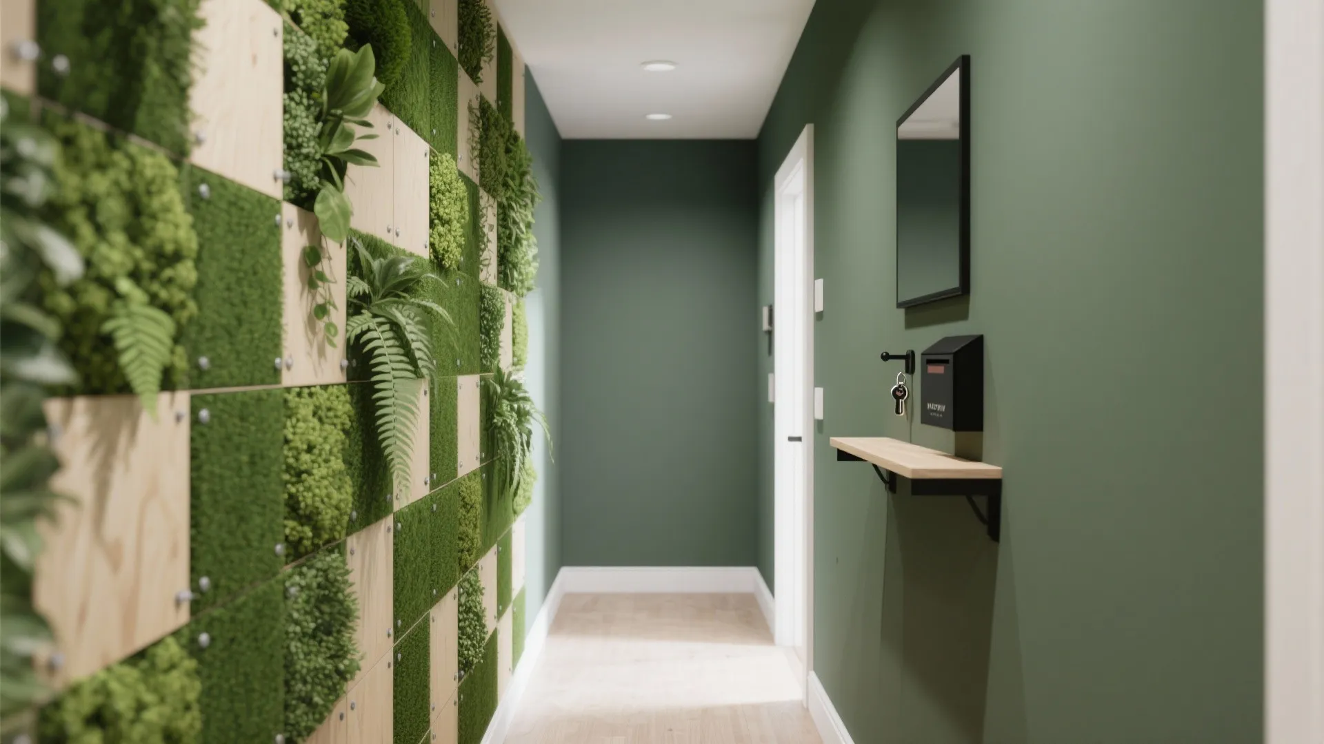 Entryway or Hall: Artificial Grass Wall Panels With Personality