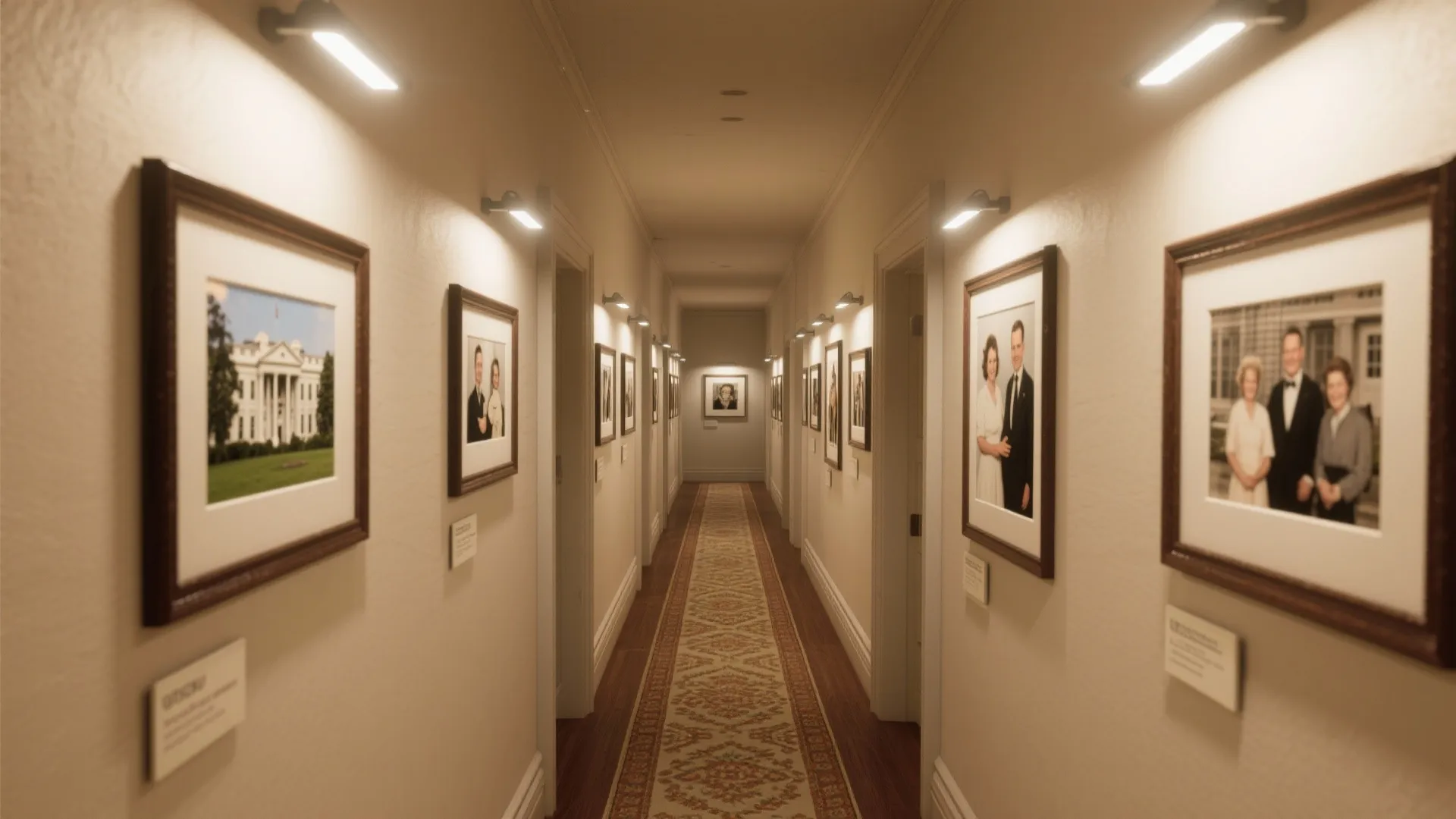 3. Mini-museum built into a hallway
