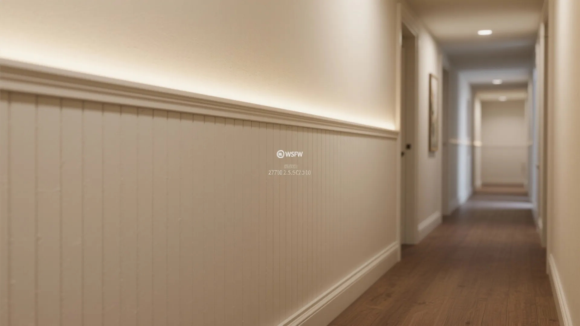 2) Textured Wall Paneling + Low-Glare Lighting