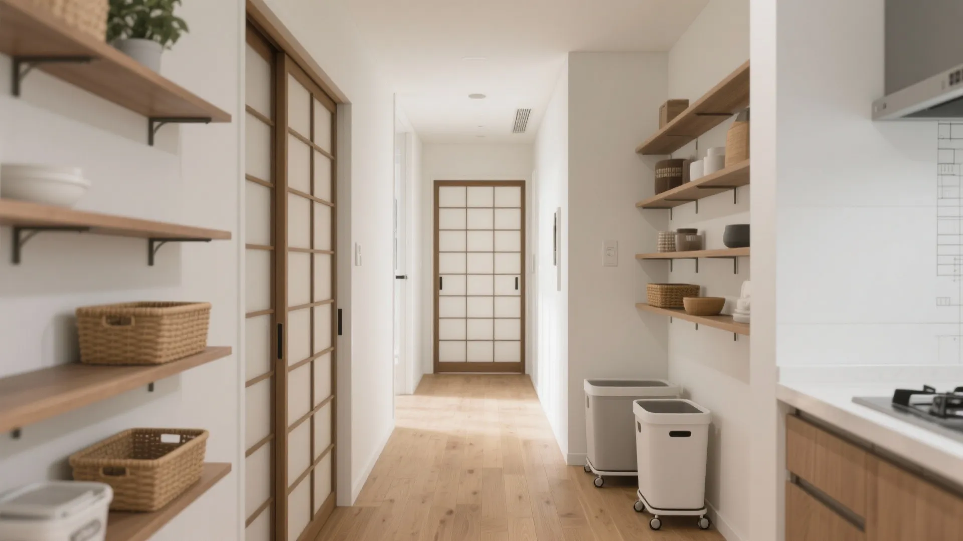 Tips 2: 廊下の幅を「すれ違い可能」へ調整する（収納技巧・動線規画）