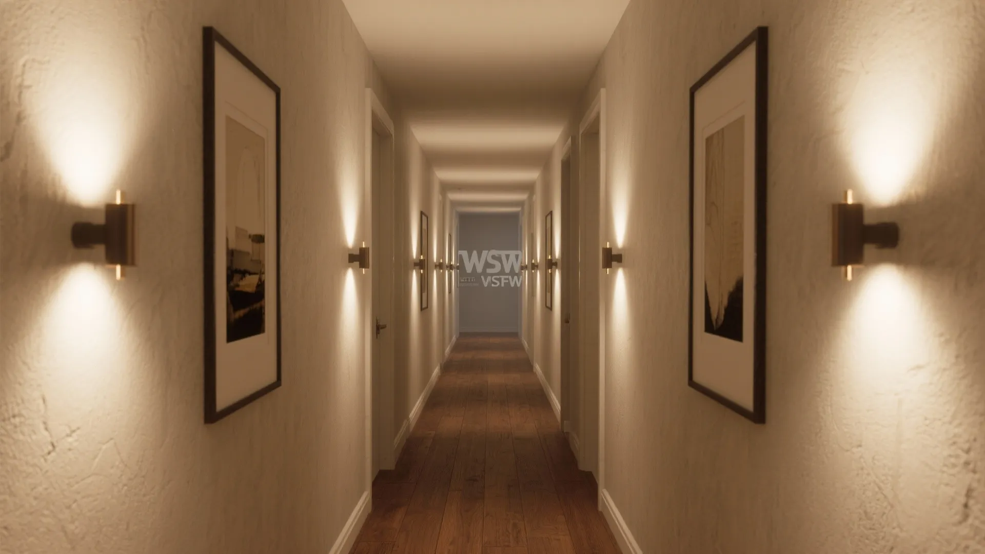 2. Picture-Light Sconces for Narrow Hallways