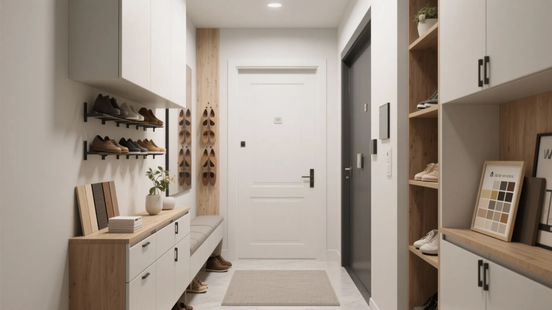 4. Smart Storage in Hallways and Corners