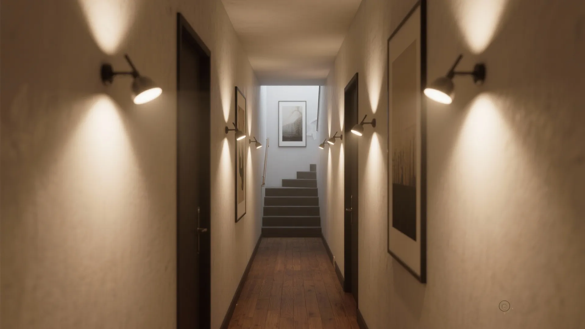 5. Multi-directional hallway illumination