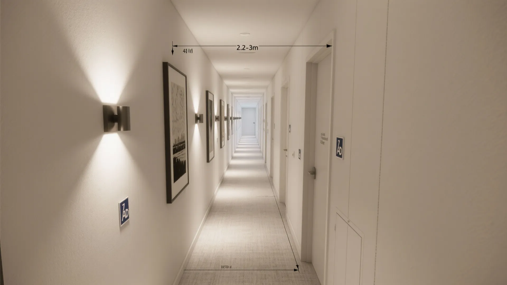 Hallway Glow and ADA-Friendly Clearance