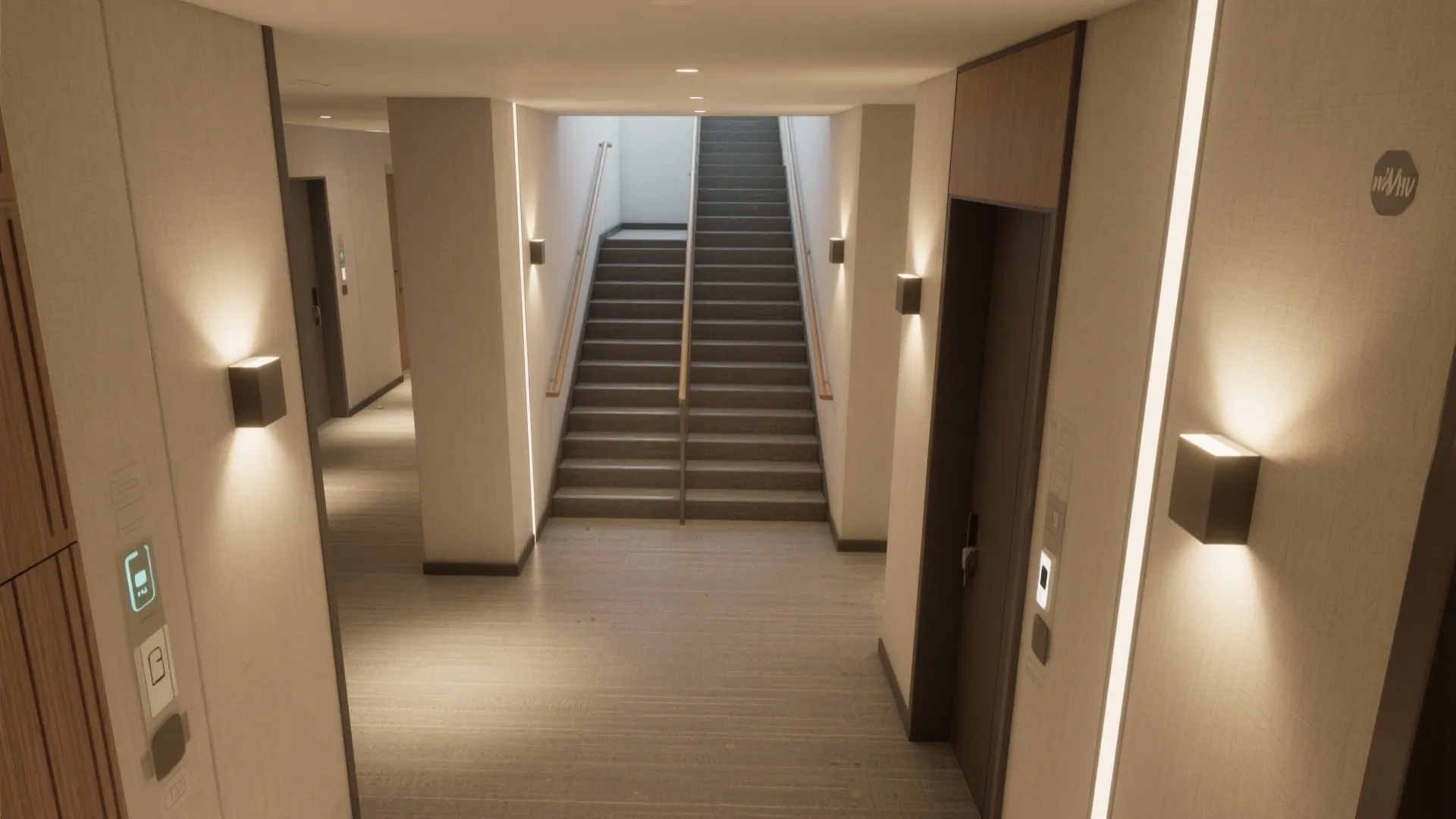 Hallway and stairway safety lighting
