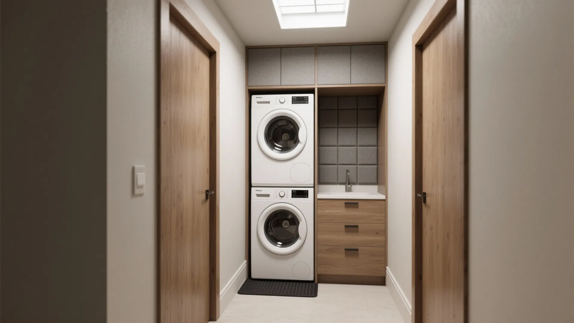 Inspiration 5: Hallway Laundry Tower with Soundproofing
