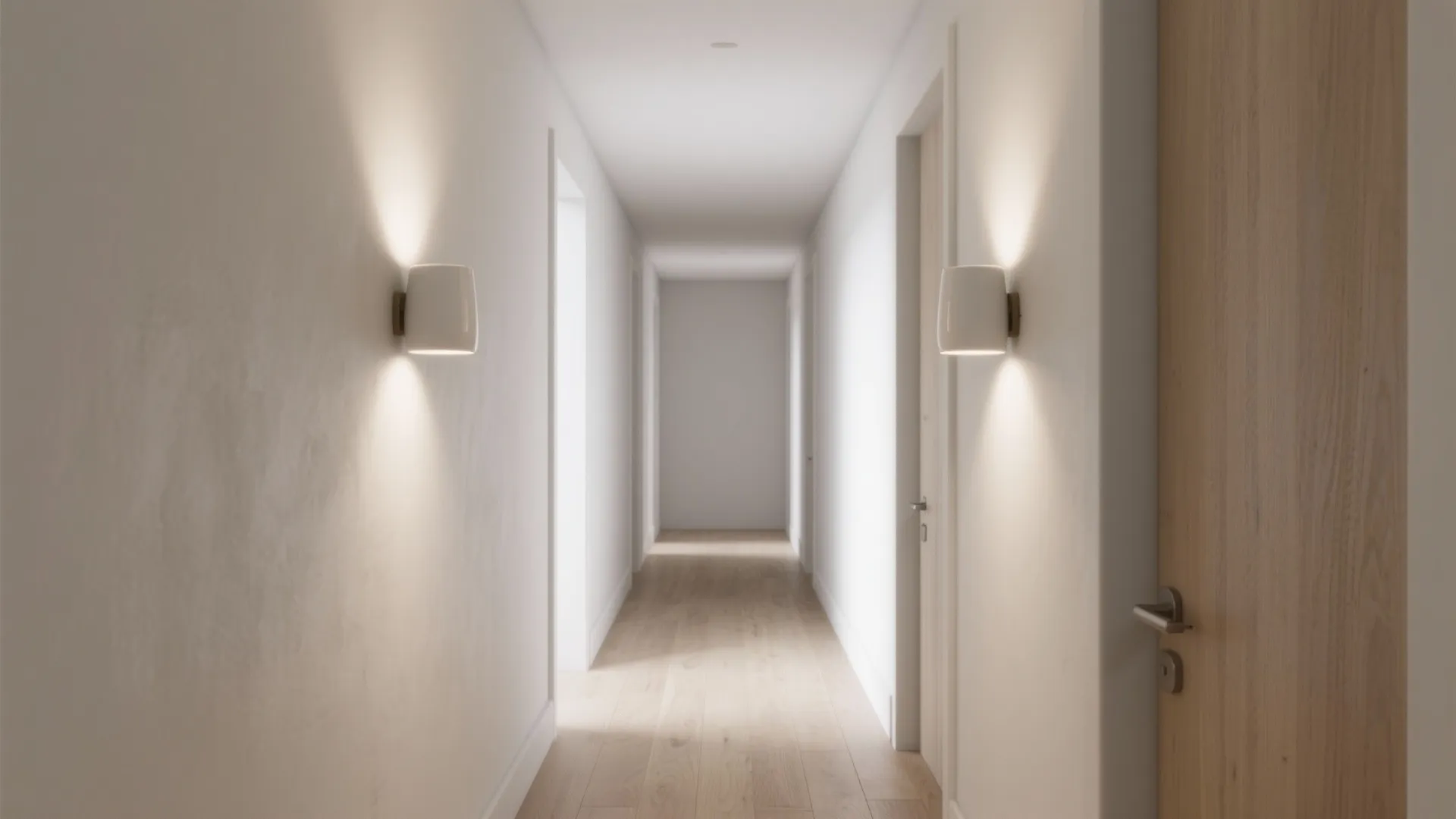 Minimalist Ceramic Sconces for Narrow Hallways