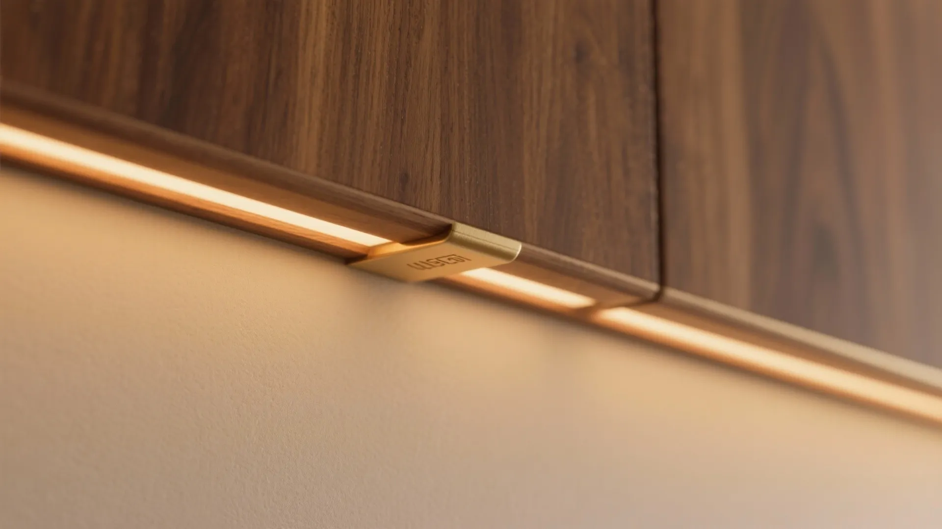 Wall-Mounted Wooden Mandir With Backlit Panel