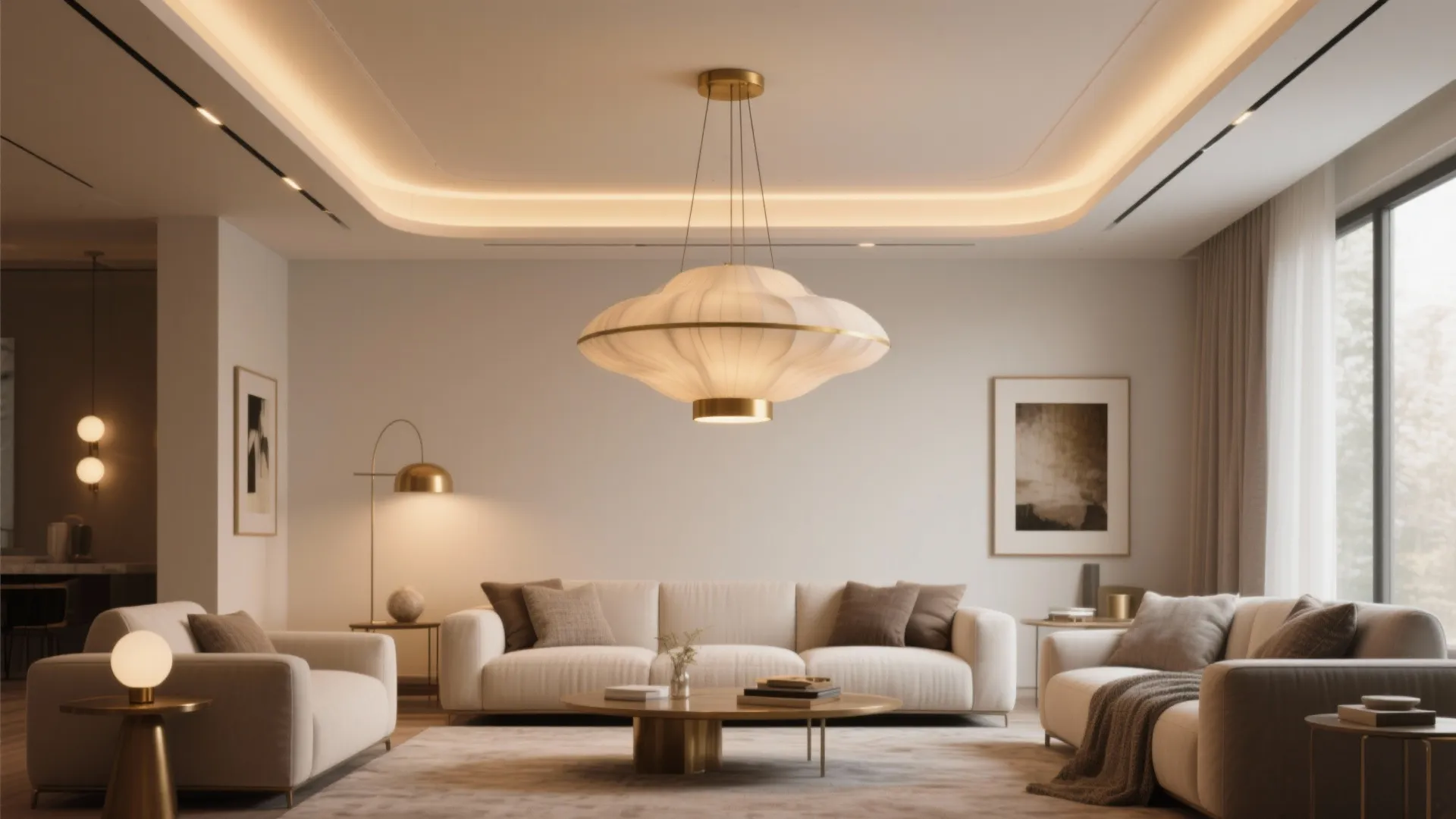 Perimeter Halo + Statement Pendant