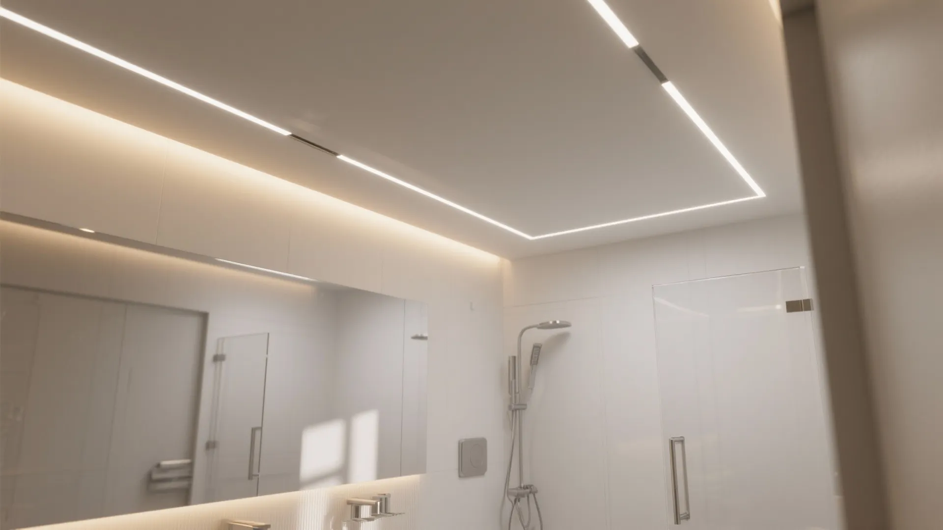 Perimeter Drop + LED Halo: Float the Ceiling