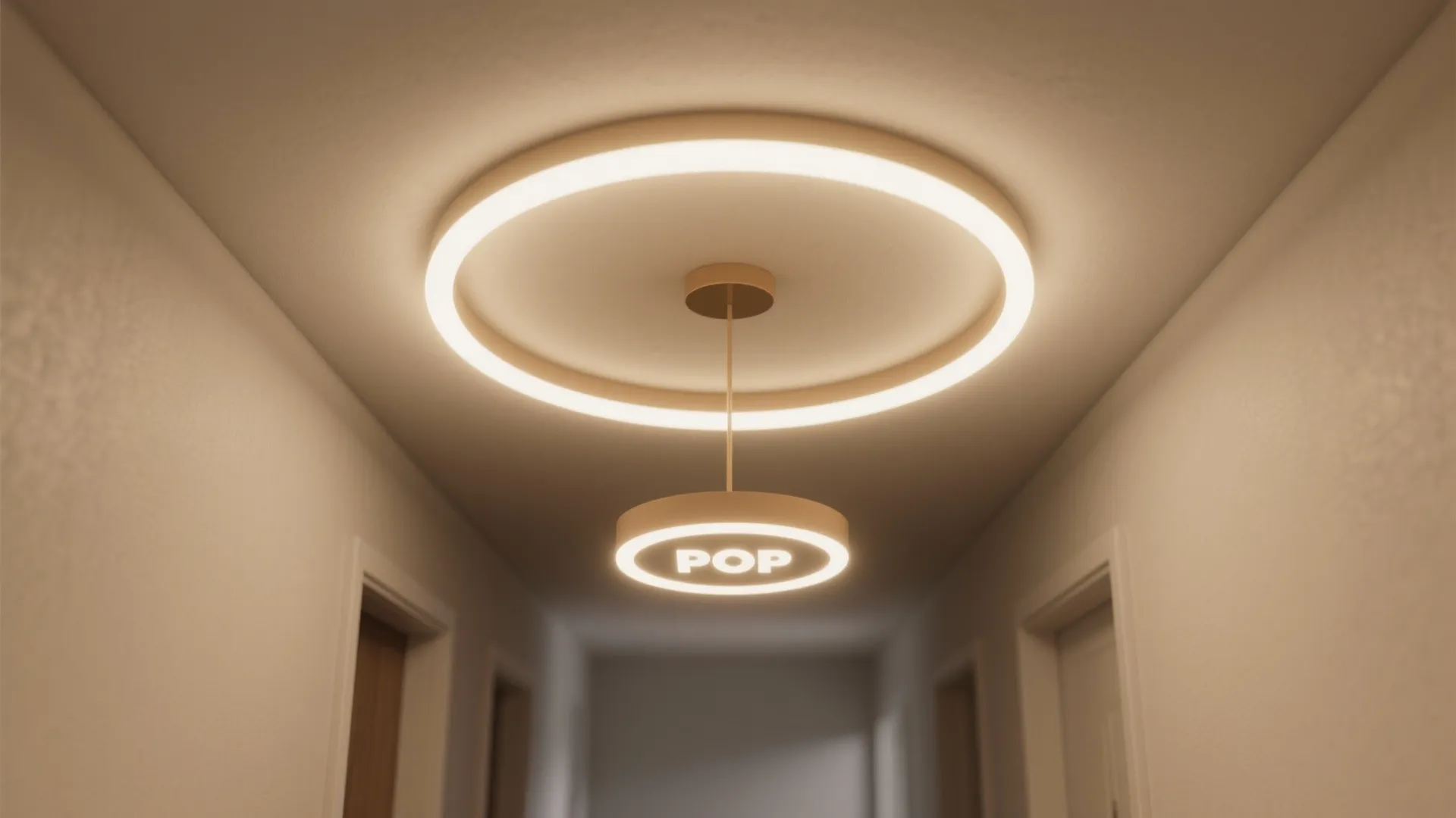 “Light halo” POP ring with statement pendant