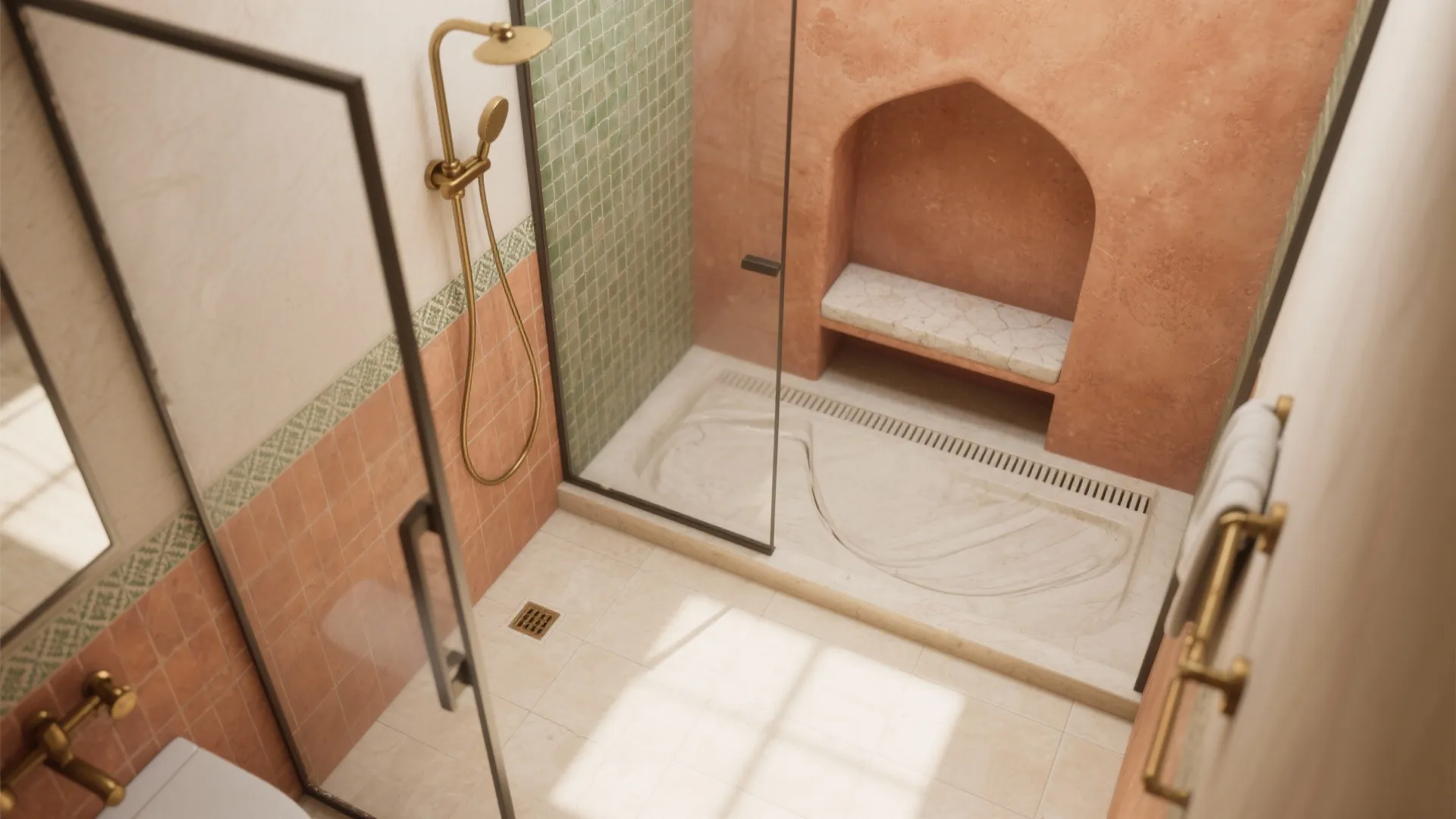 Compact Hammam-inspired Shower
