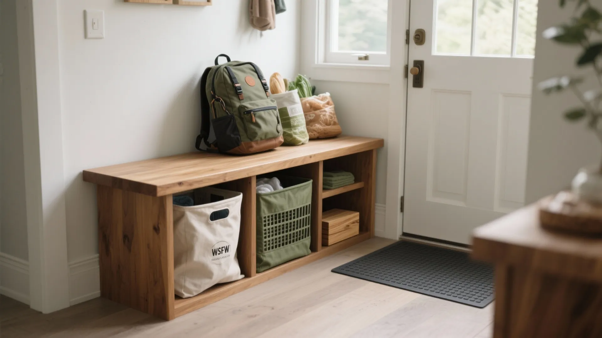 Idea 4: Collapsible Hamper Bench