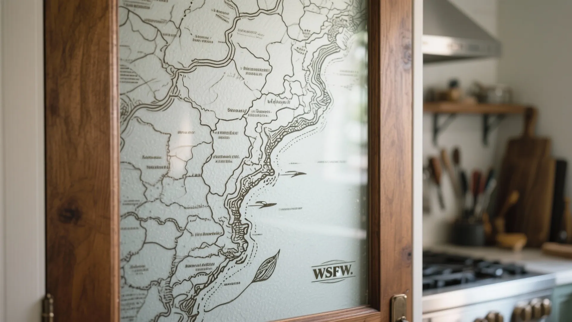 5. Custom hand-etched focal doors for personality