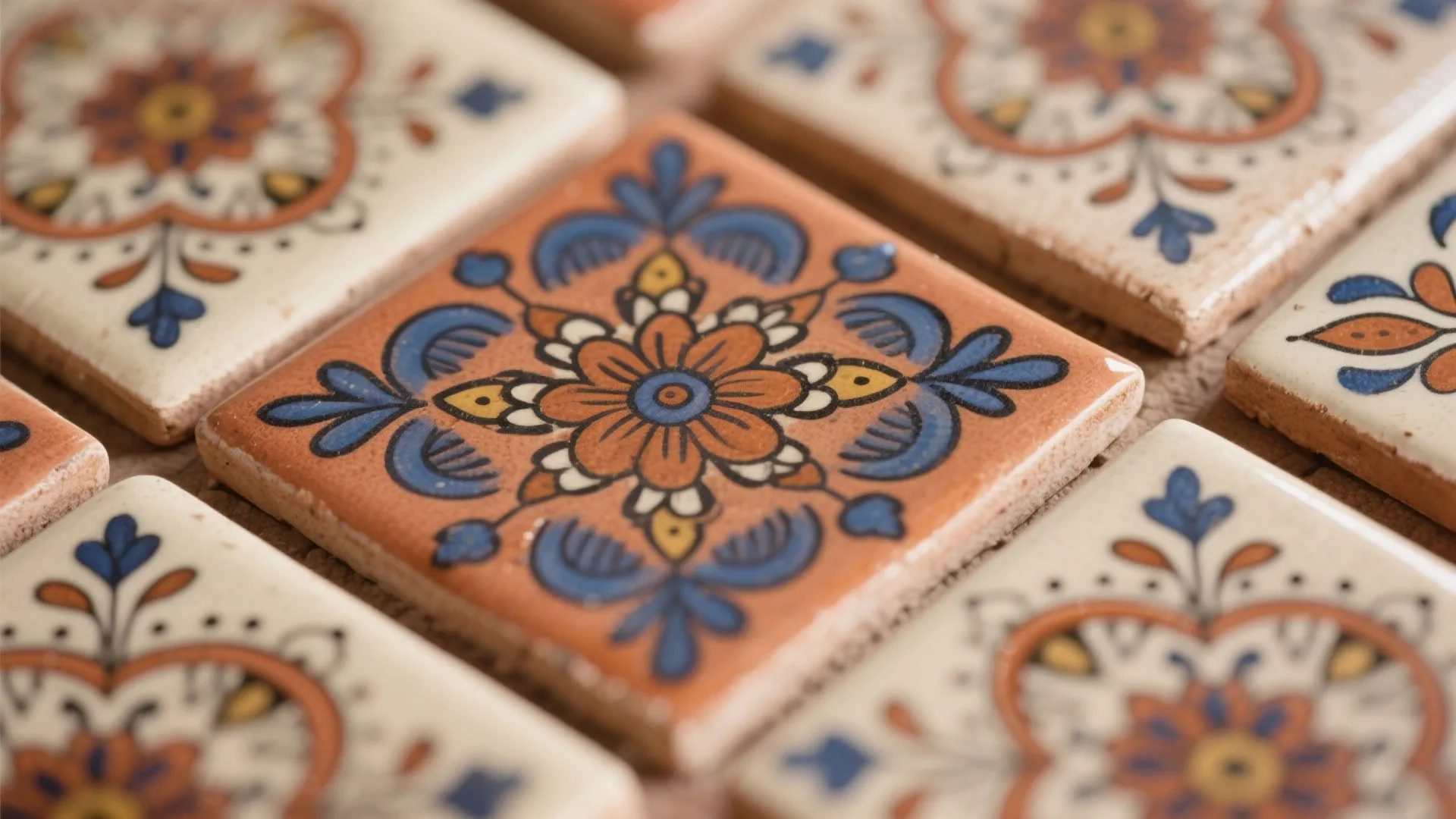 1. Hand-Painted Ceramic Tiles