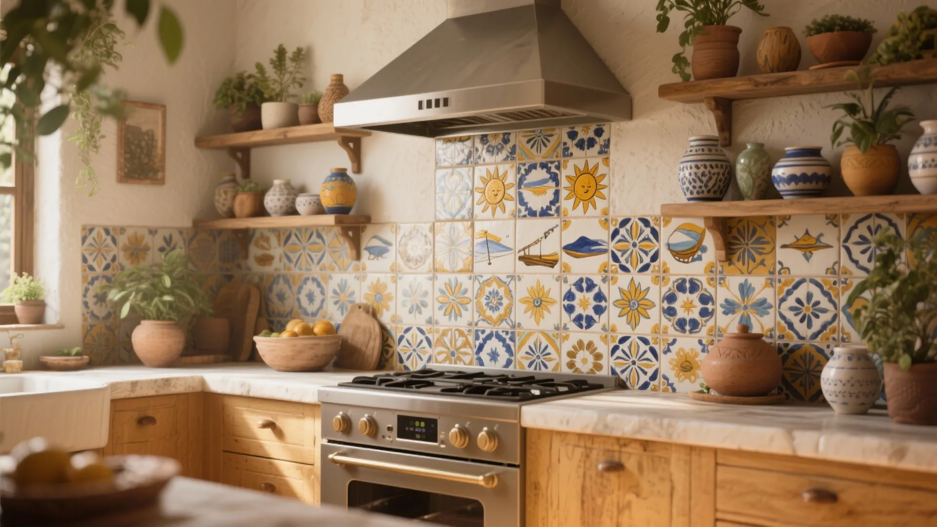 3. Hand-Painted Ceramic Tiles