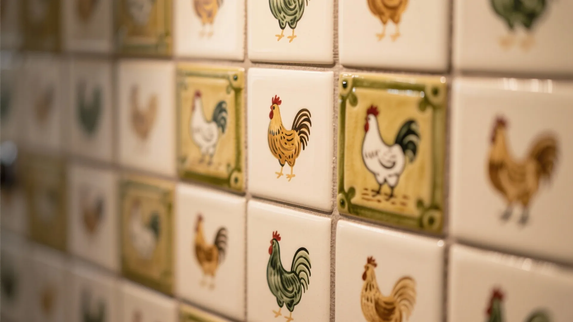 Tip 2: Hand-Painted Backsplash Tiles