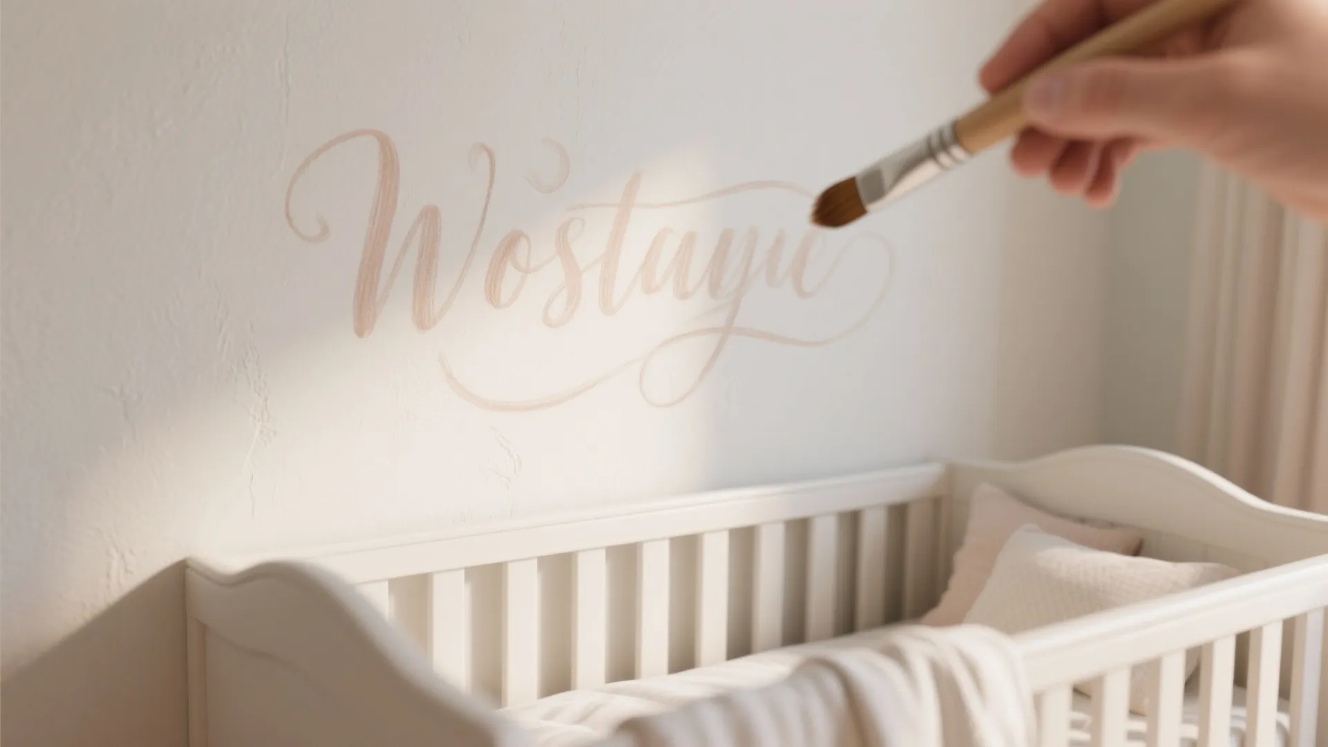 Hand-Painted Script for Soft Rooms