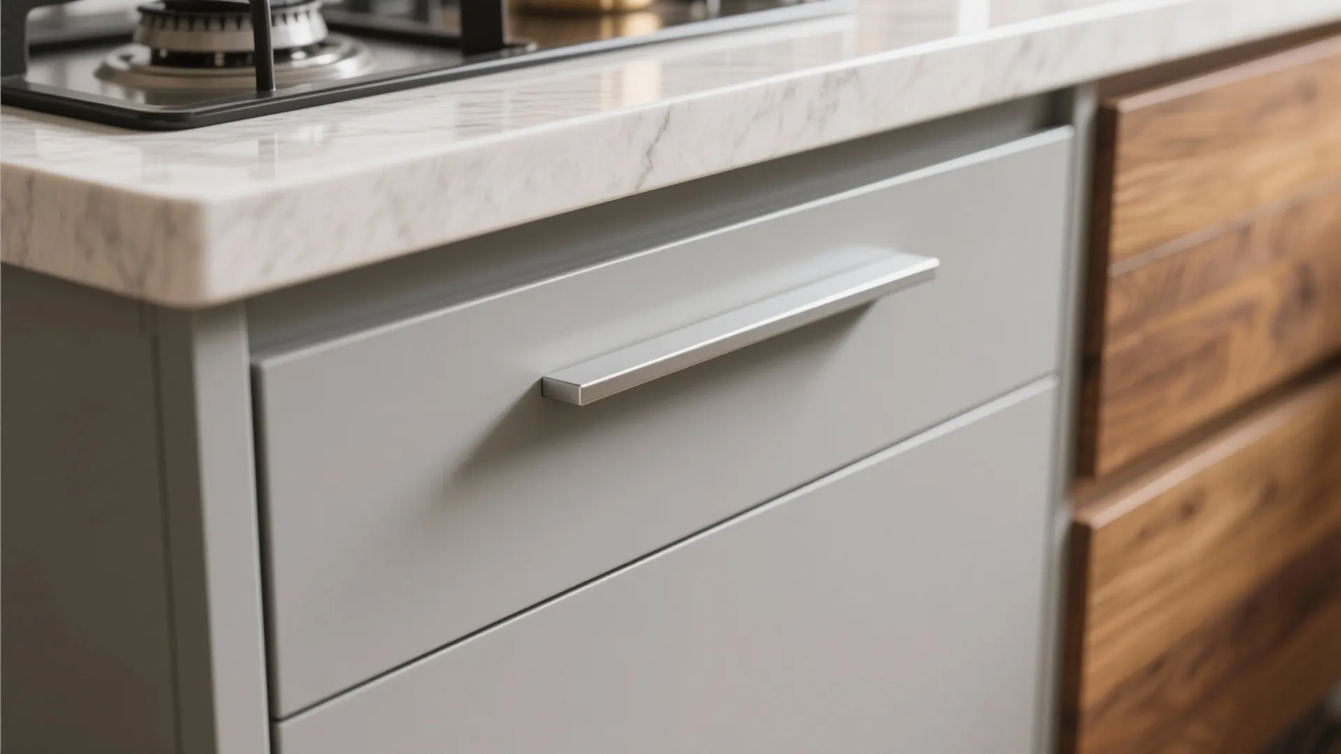 Minimalist kitchen storage, done right