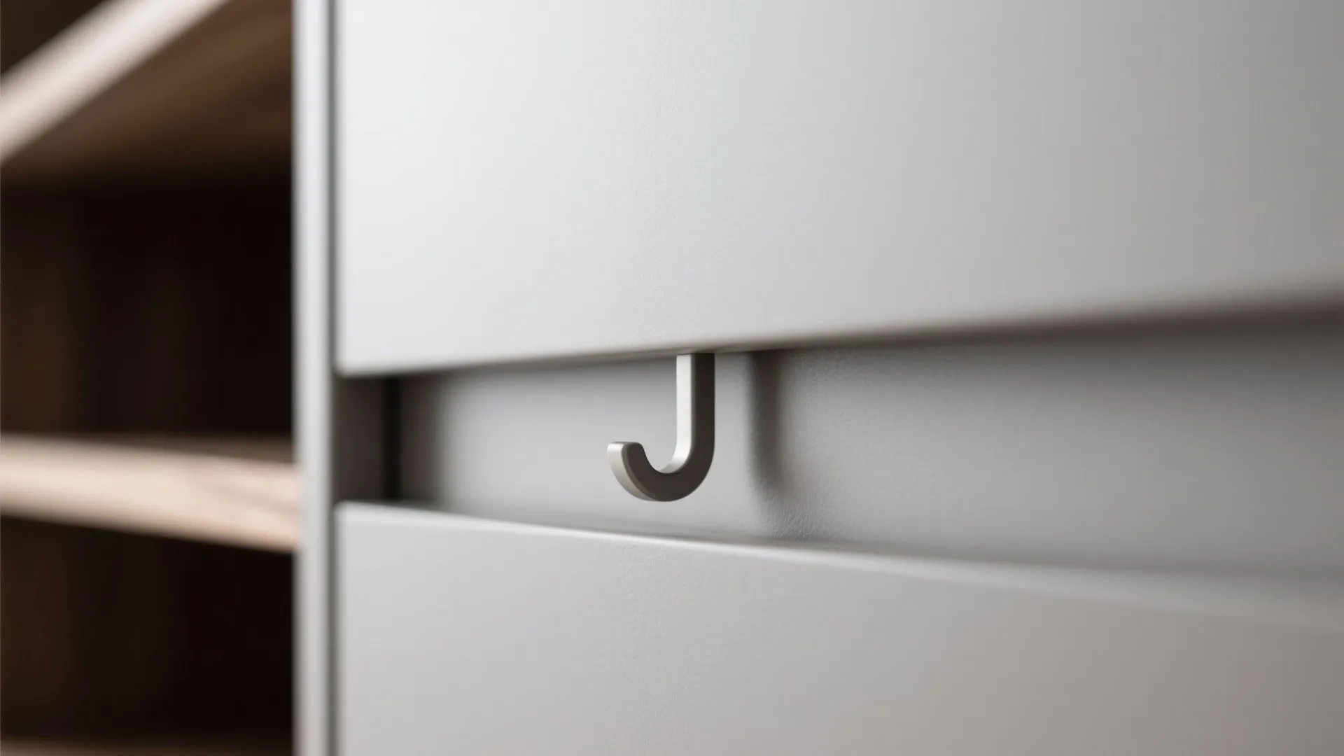 Minimal kitchen storage in an open hall