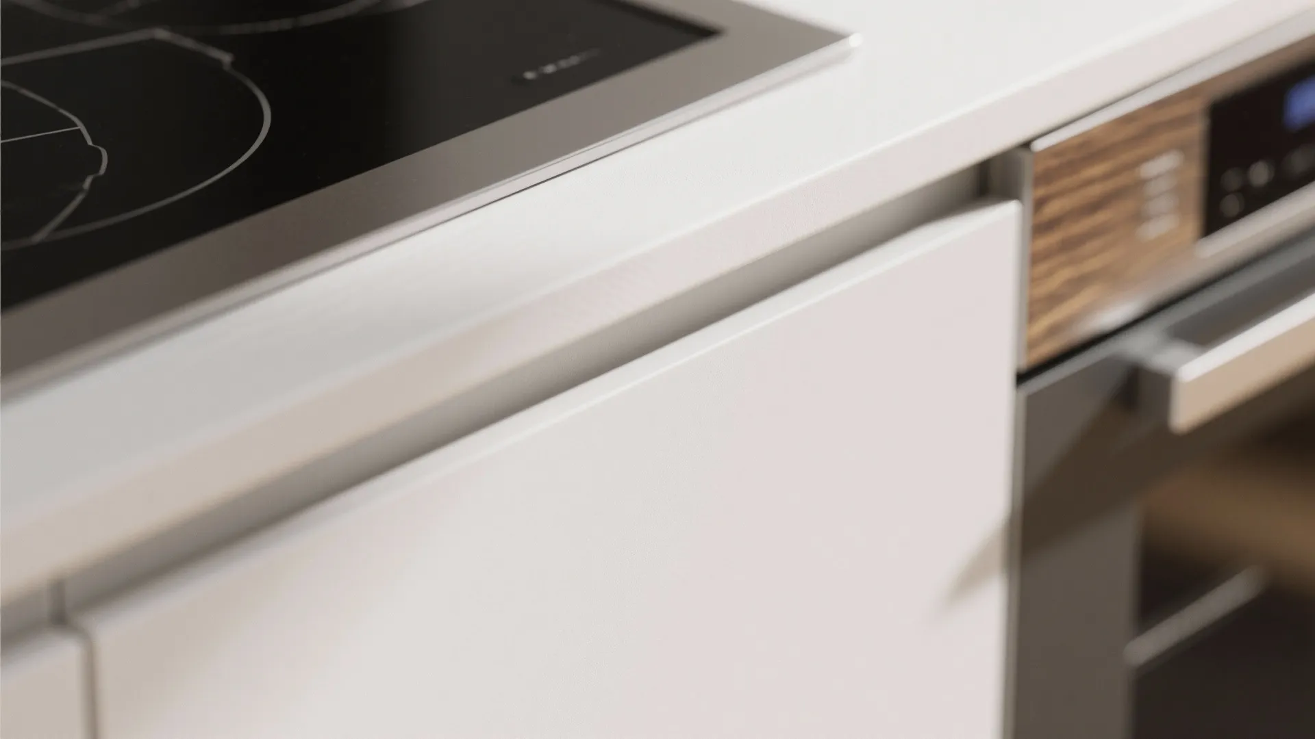 Minimalist kitchen storage for a compact 2 BHK