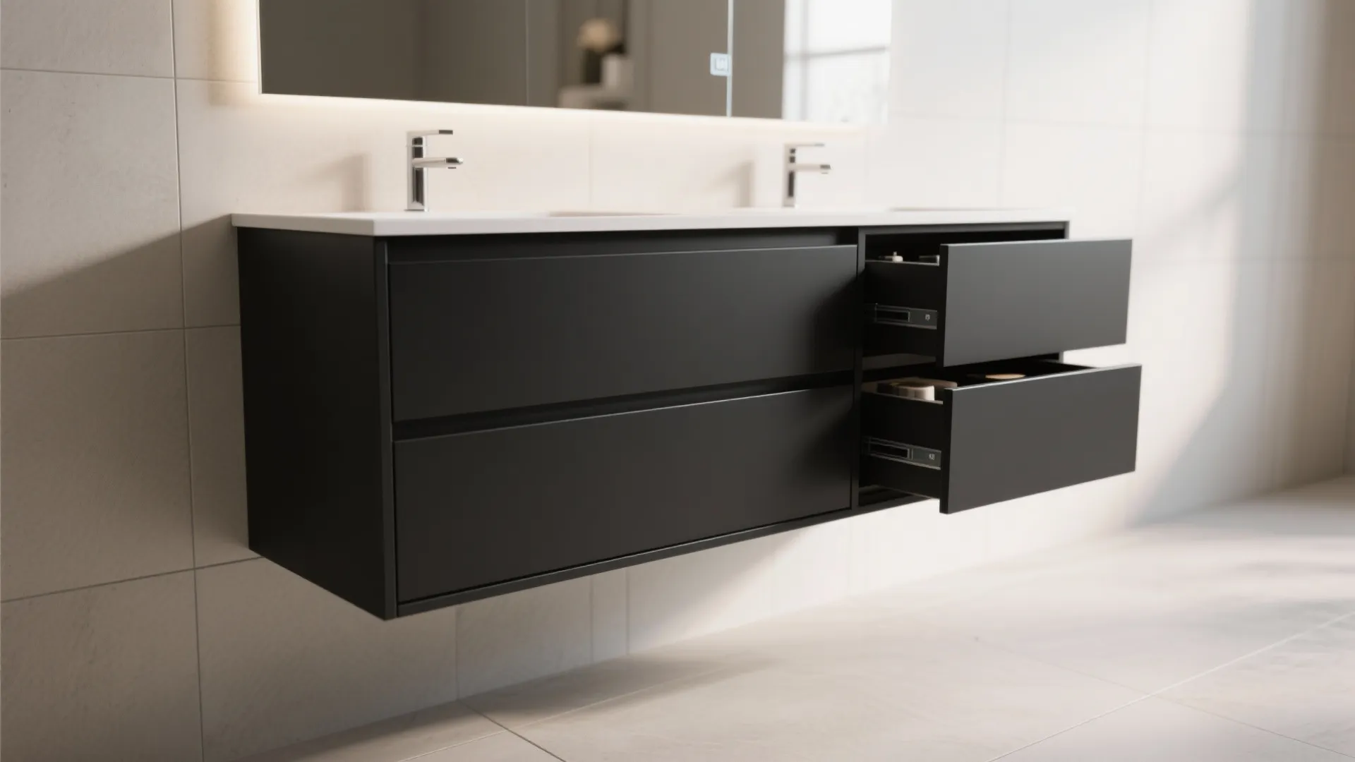 4. Handleless drawers for a streamlined silhouette