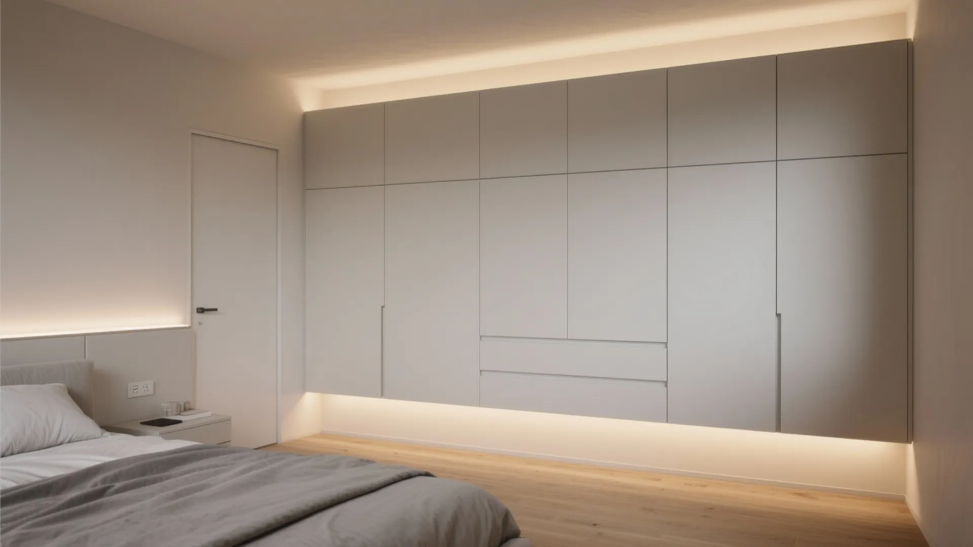 Minimalist Handleless Wall Cupboards