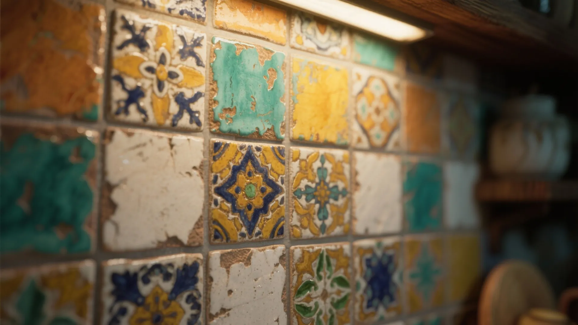 4. Colorful hand-painted tiles for personality