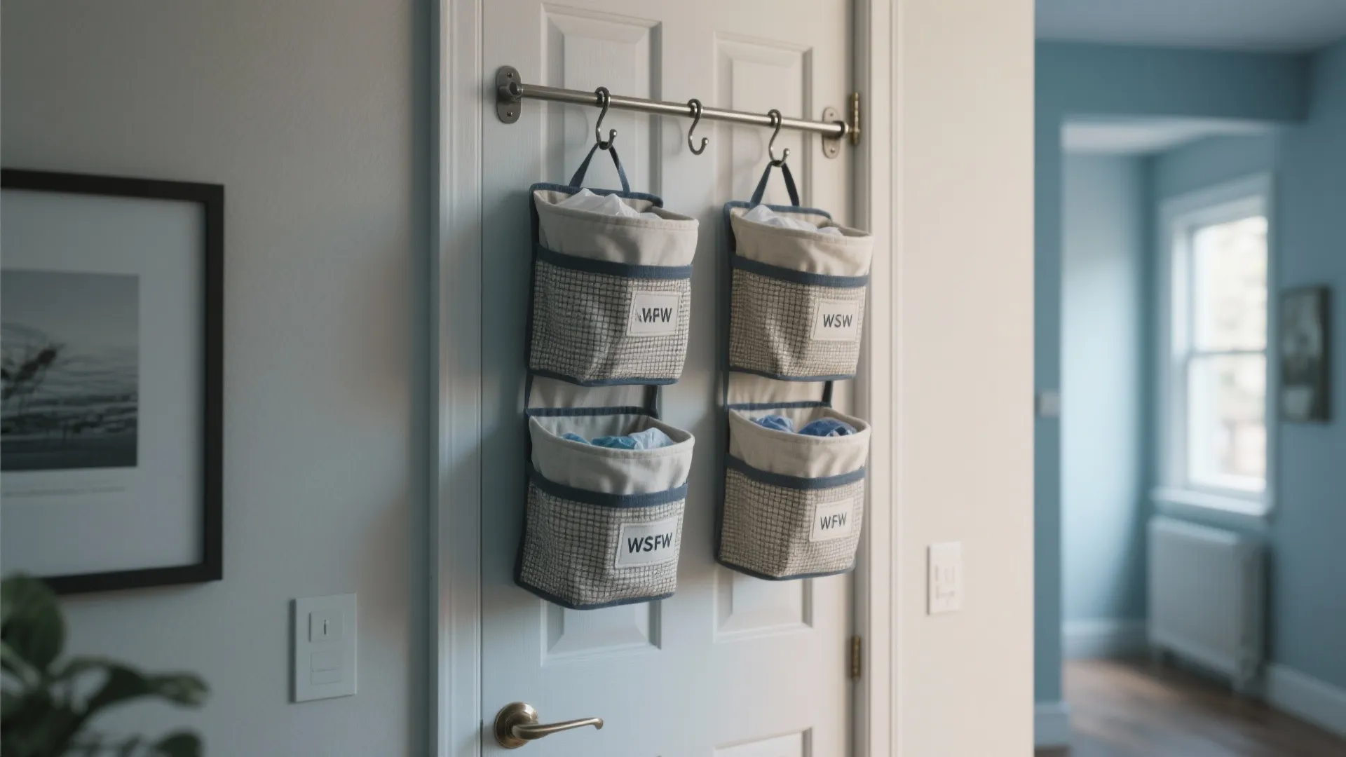 3. Hanging Hampers Behind Doors