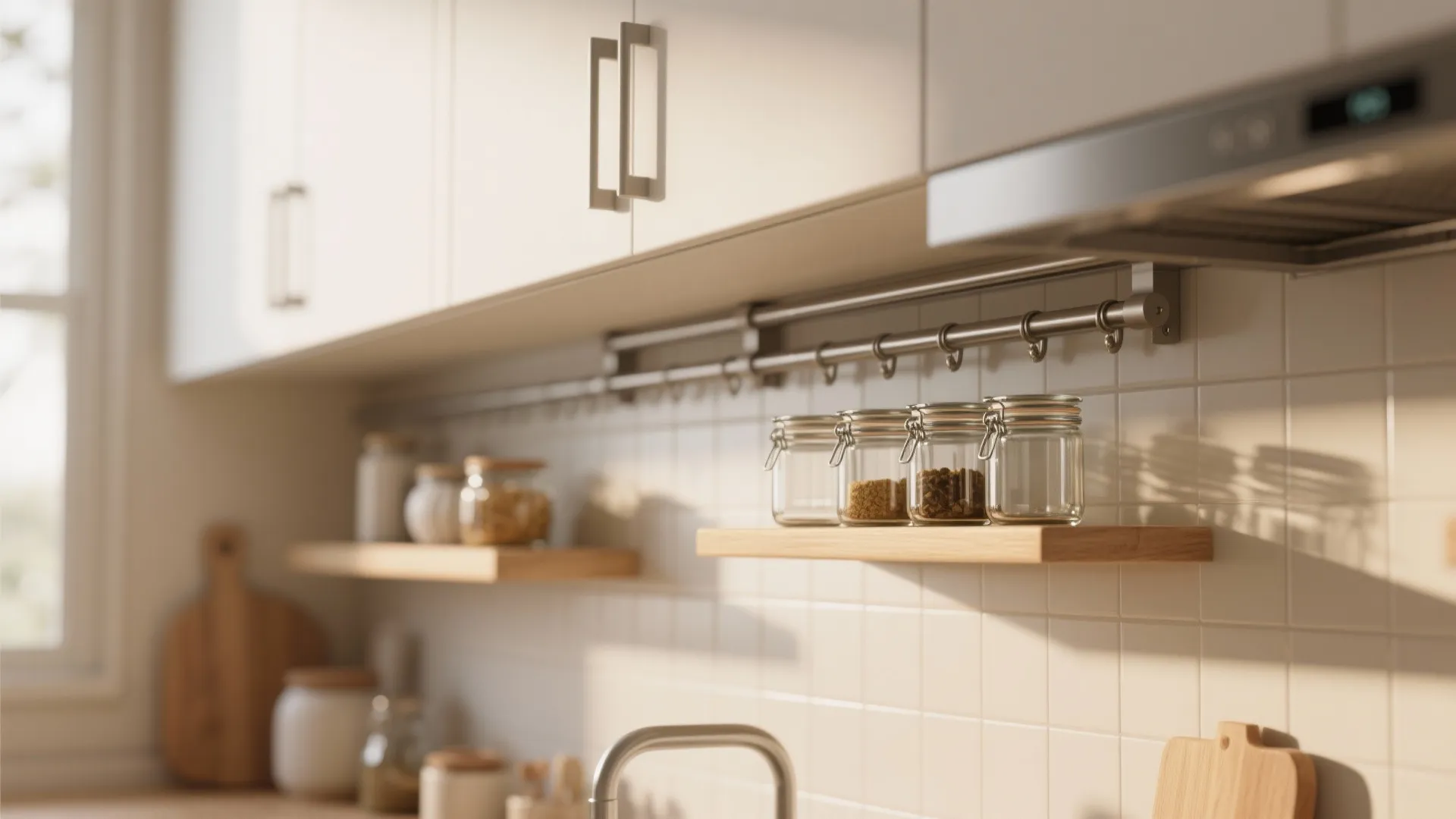 4. Under-cabinet hanging jars