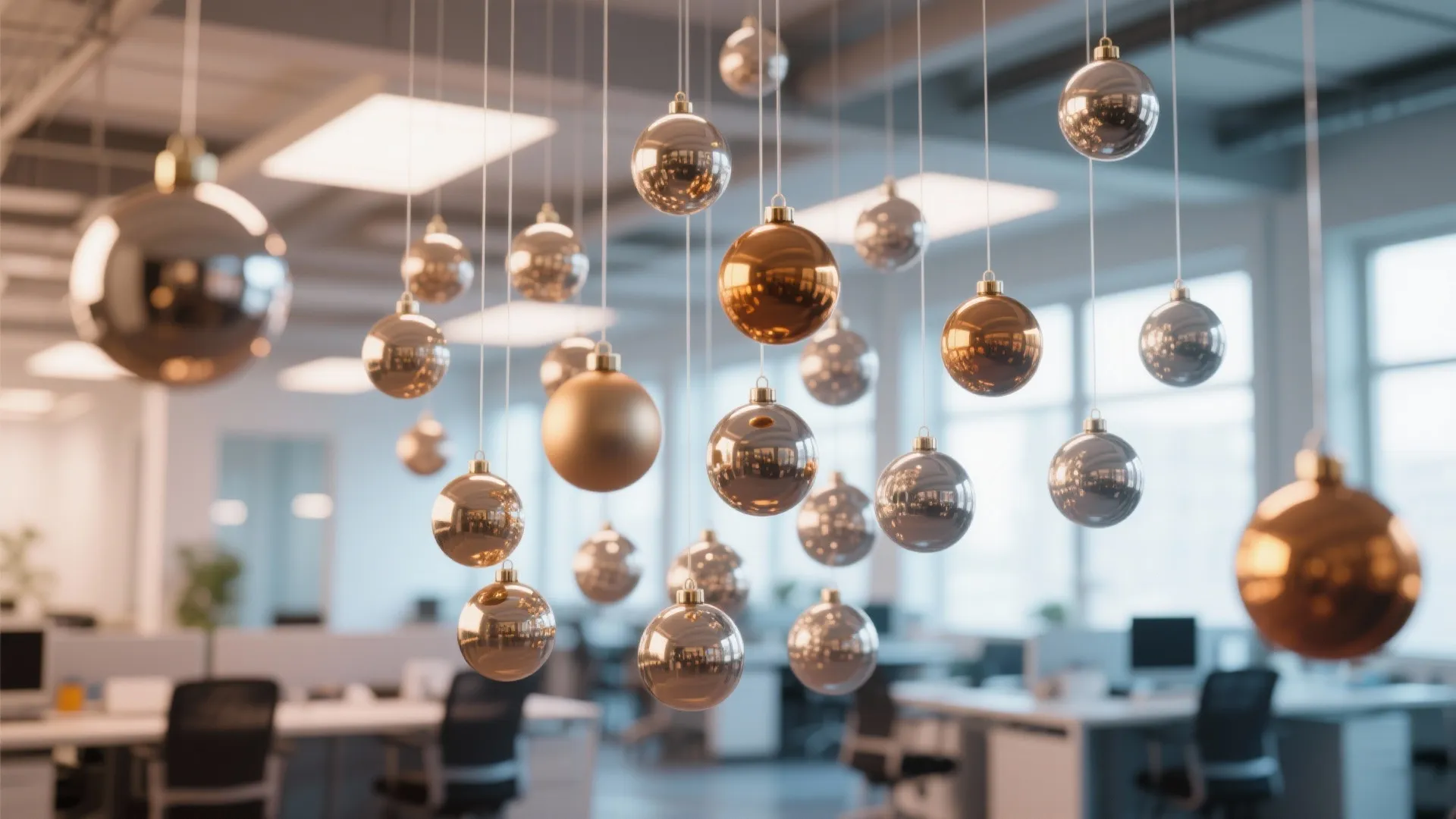 6. Hanging Ornaments in Open Space