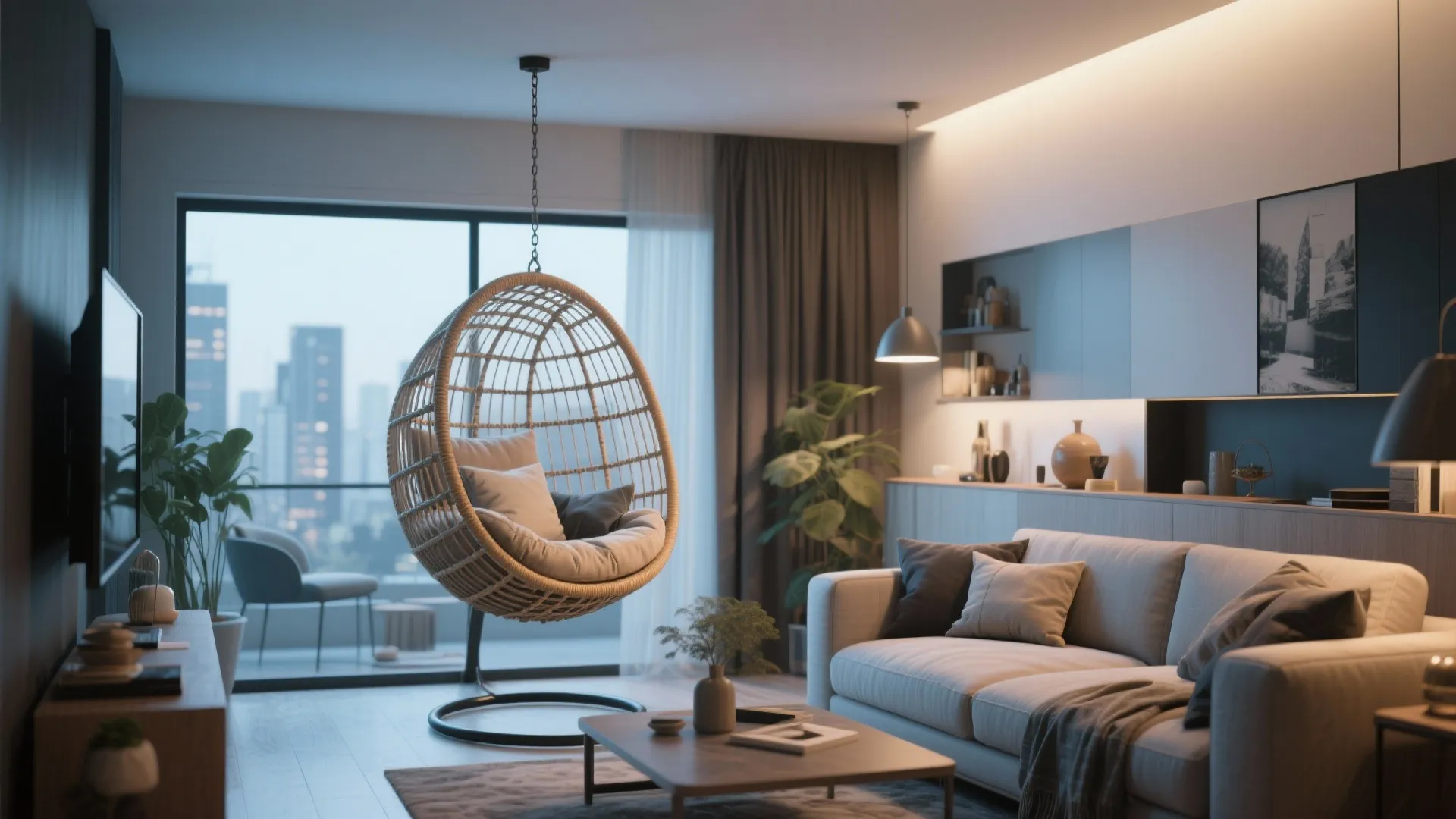 7. Hanging Papasan Chair