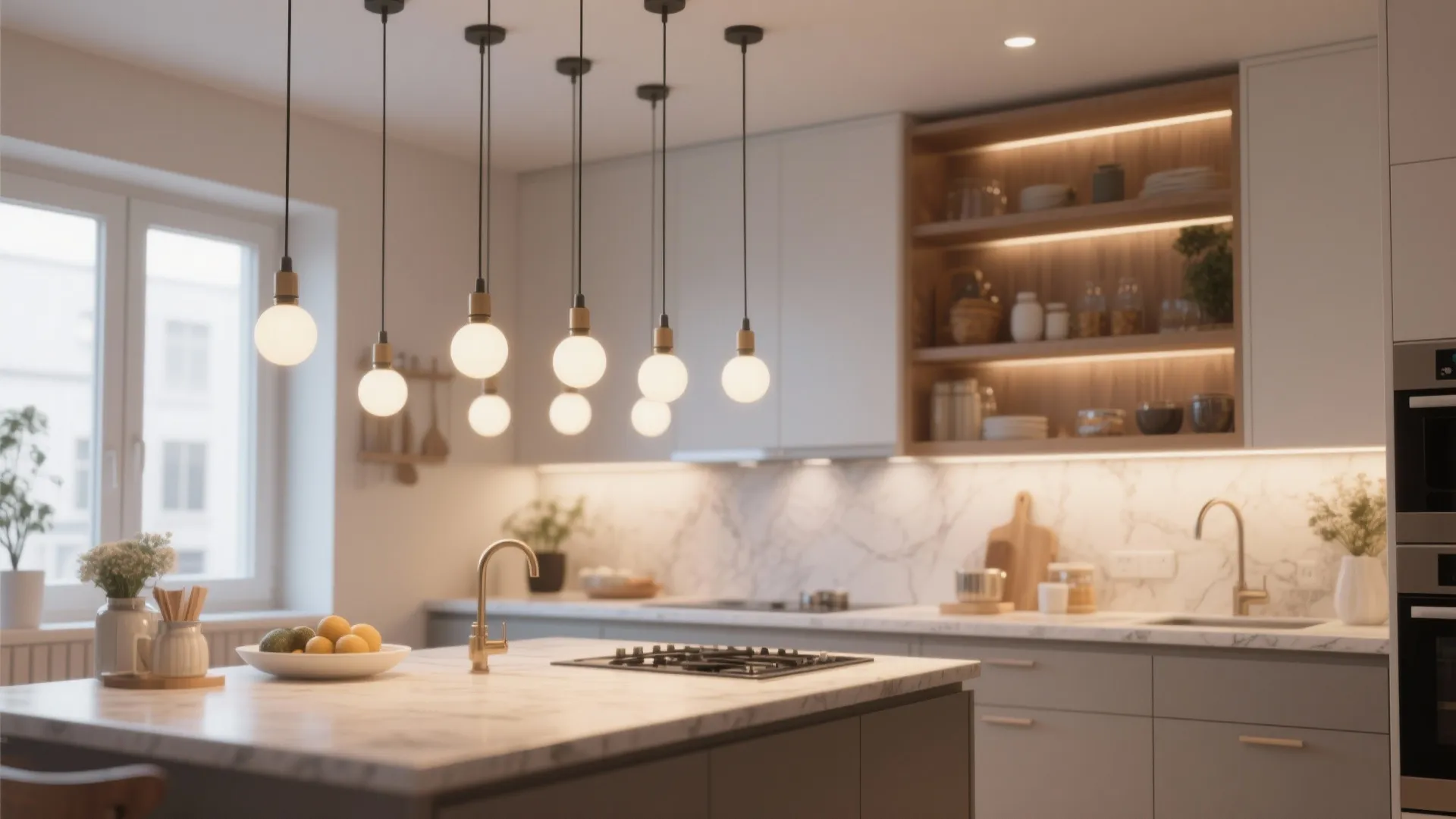 9. Light It with Hanging Pendants