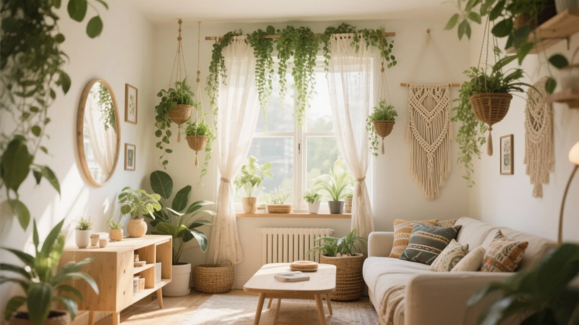 Hanging Planters Above Windows