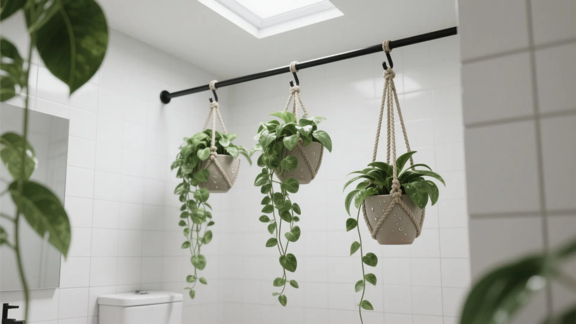 Hanging Plants for Minimalist Bathrooms