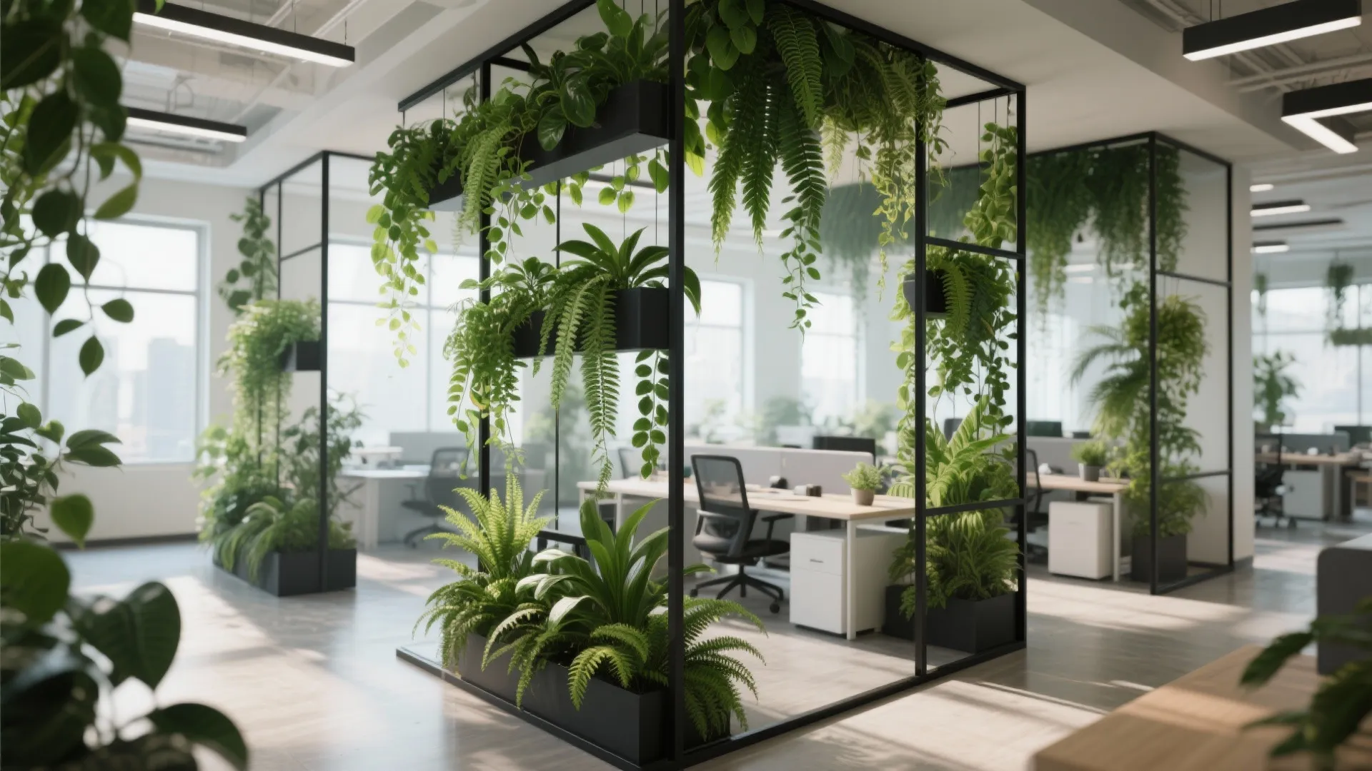 4. Hanging Plants Partition