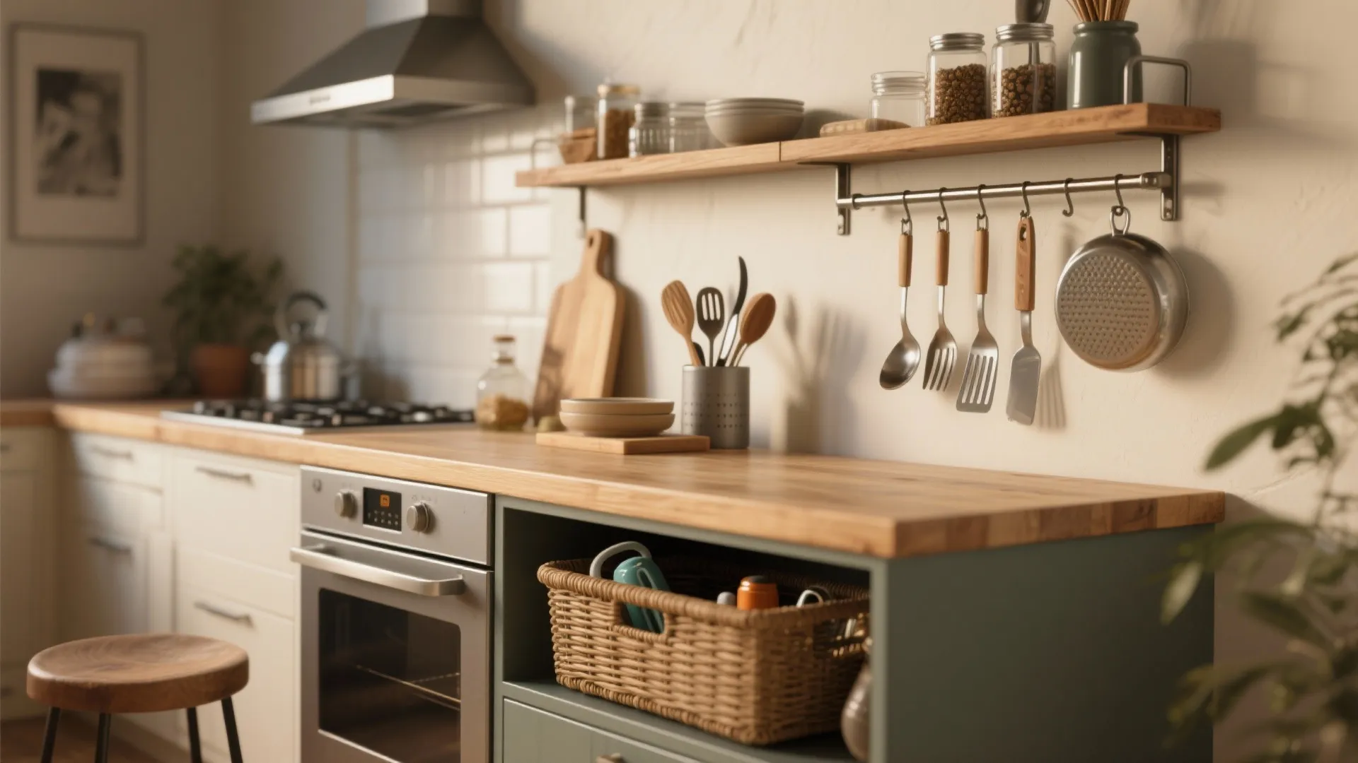 Hanging Rails, Baskets and Multi-Functional Islands