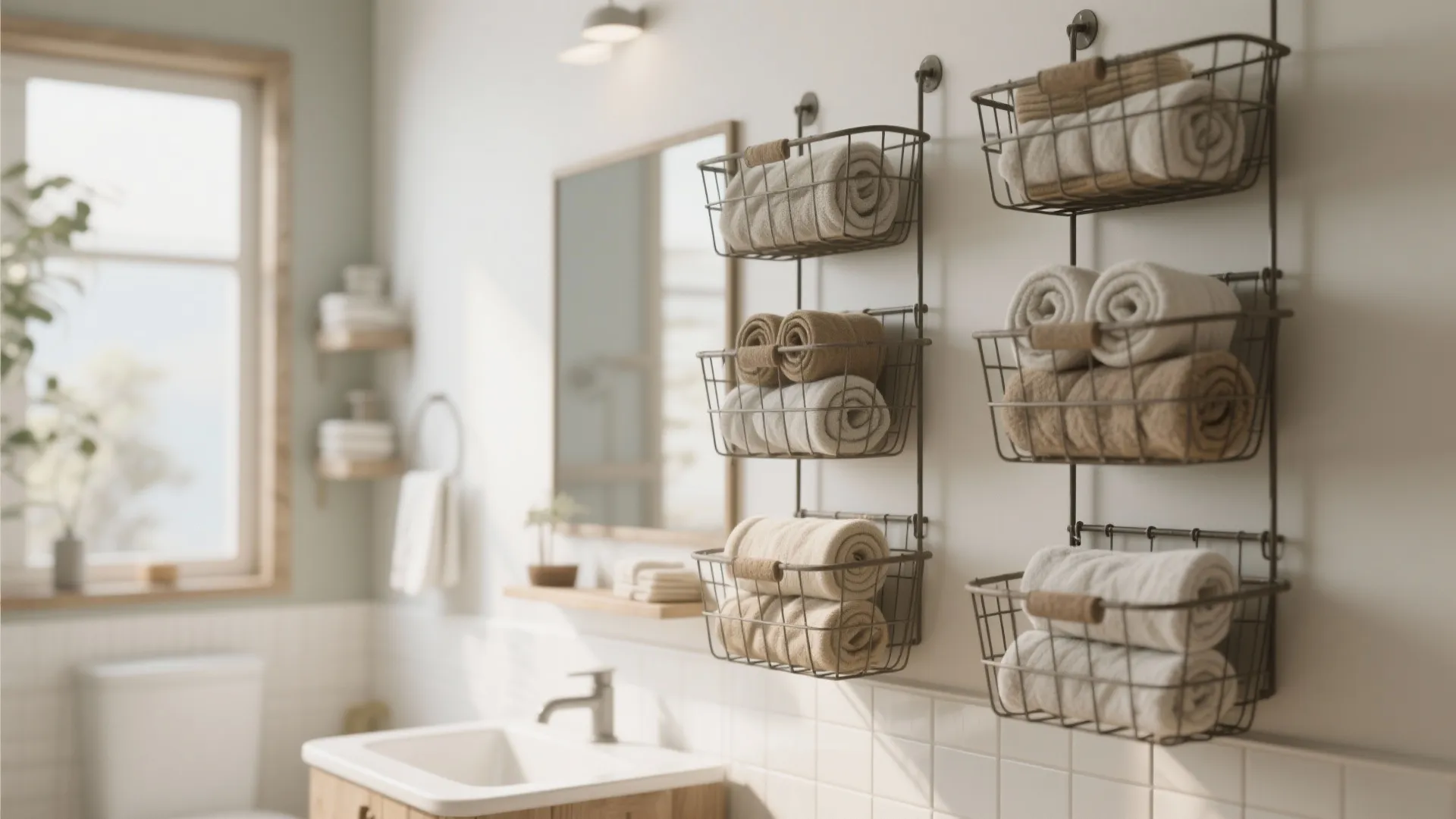 10. Hanging Wire Baskets