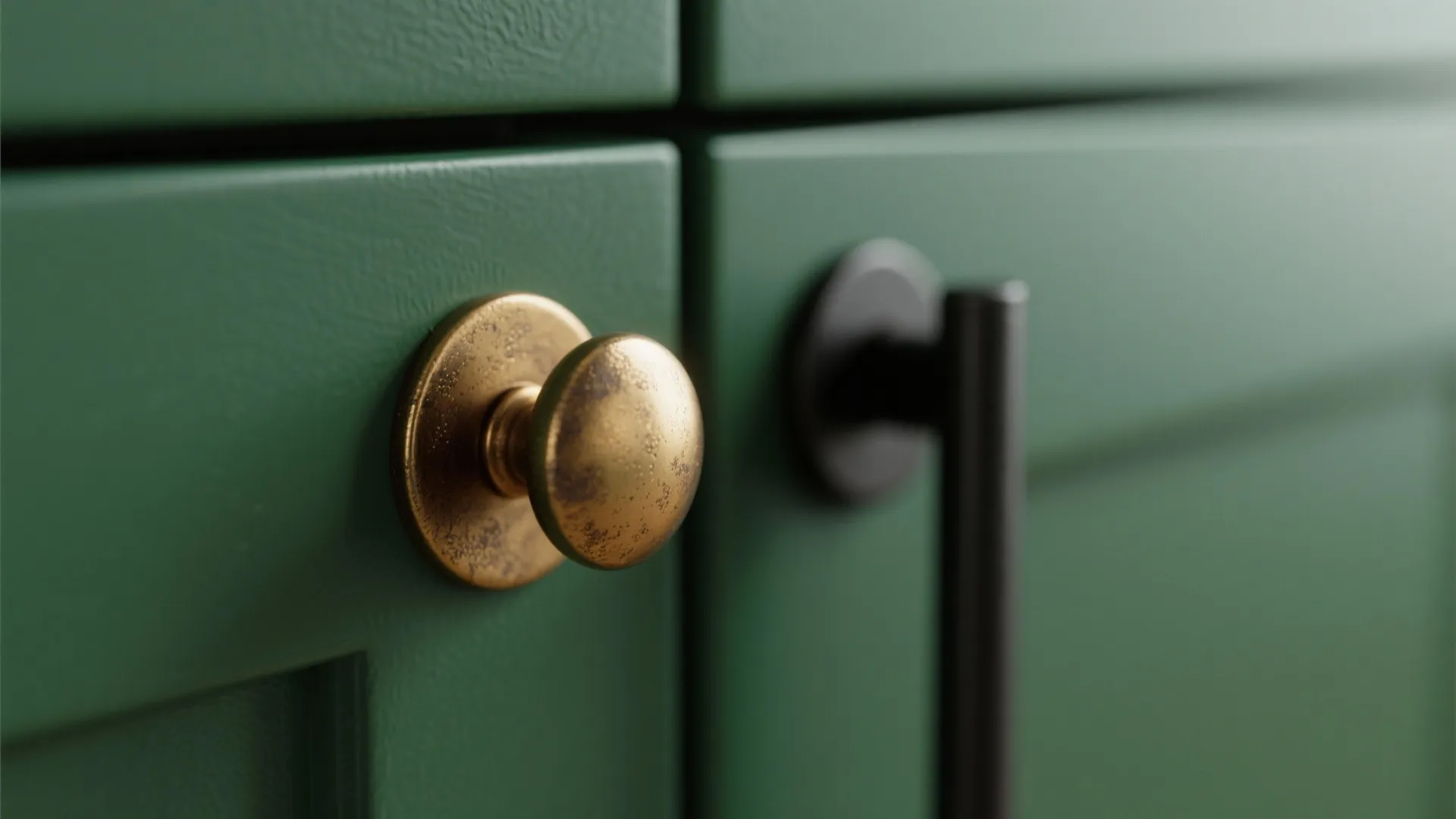 4. Make hardware count: brass and matte black