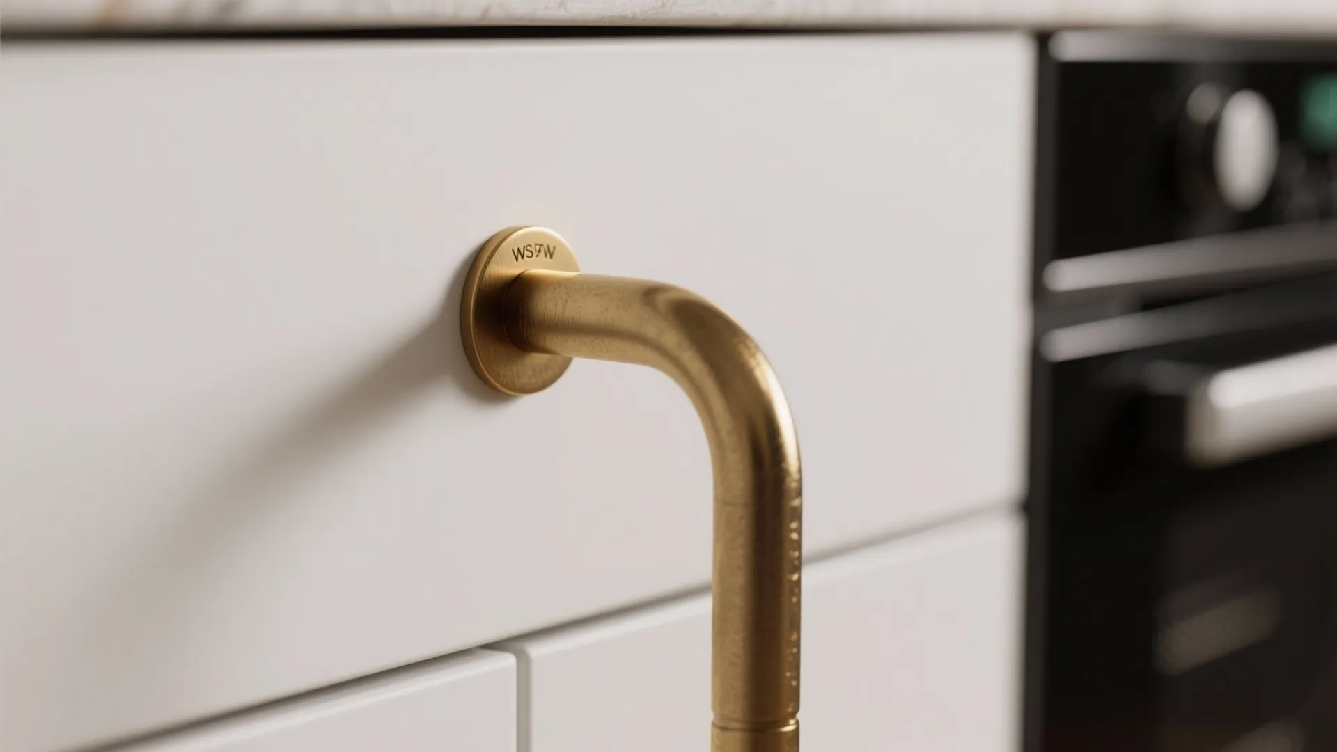 2. Use accent hardware to add warmth