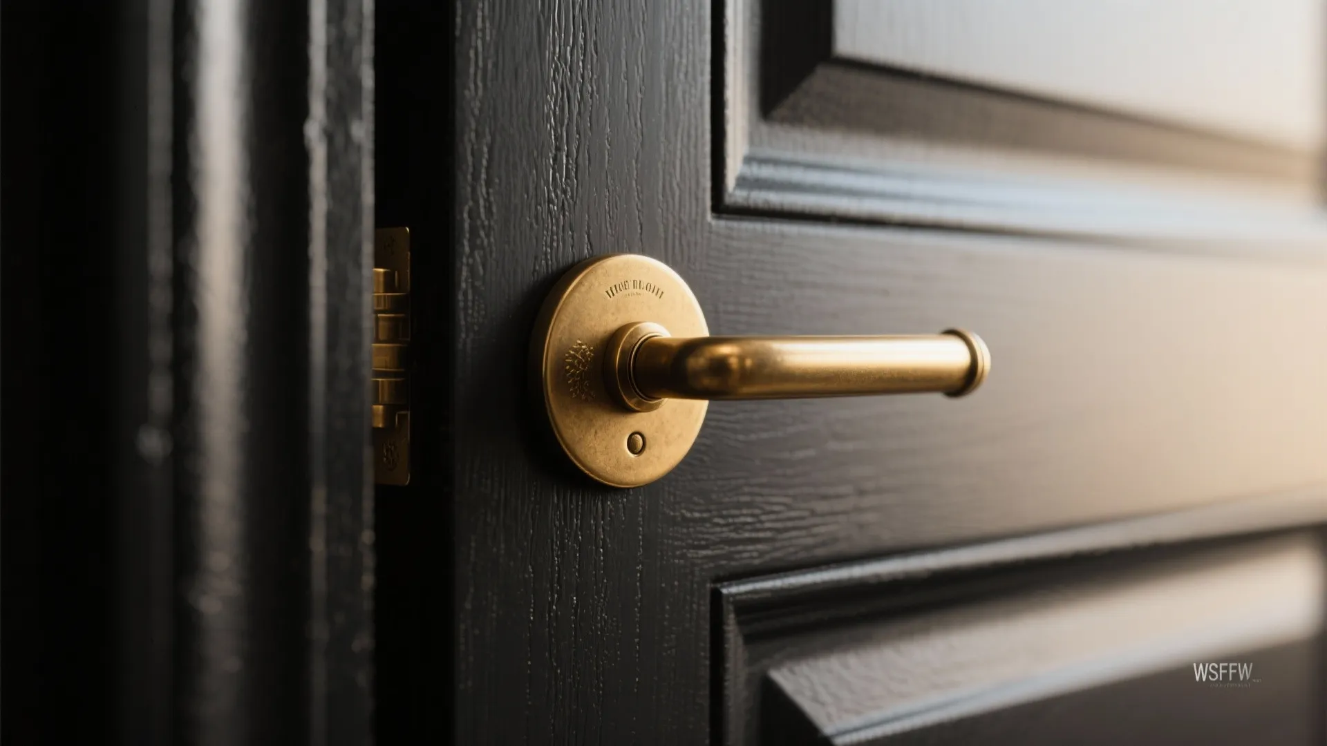 4. Pair matte black doors with bold hardware for personality